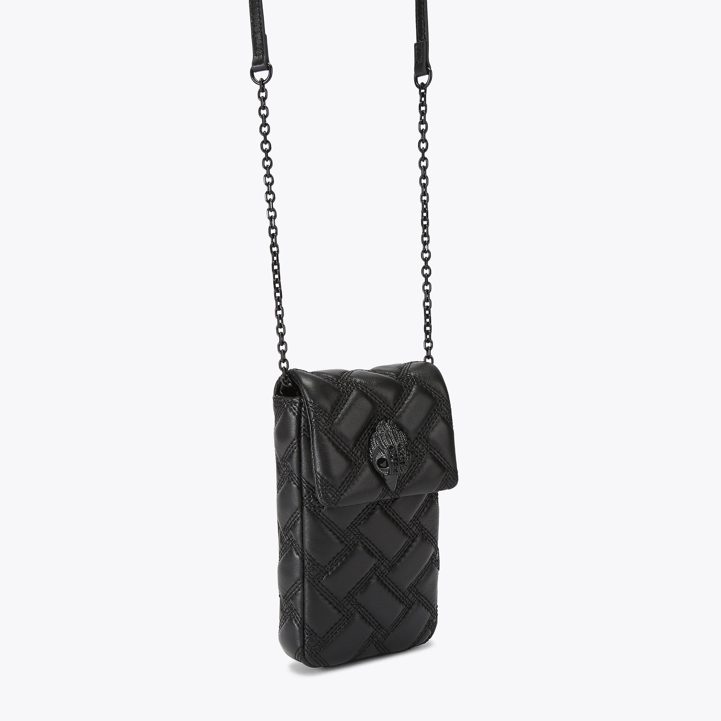 KENSINGTON PHONE BAG DR Black Cross Body Phone Holder by KURT GEIGER LONDON