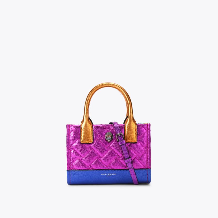 XS KENSINGTON SQ TOTE Rainbow Micro Tote Bag by KURT GEIGER XS KENSINGTON SQ TOTE Rainbow Micro Tote Bag by KURT GEIGER