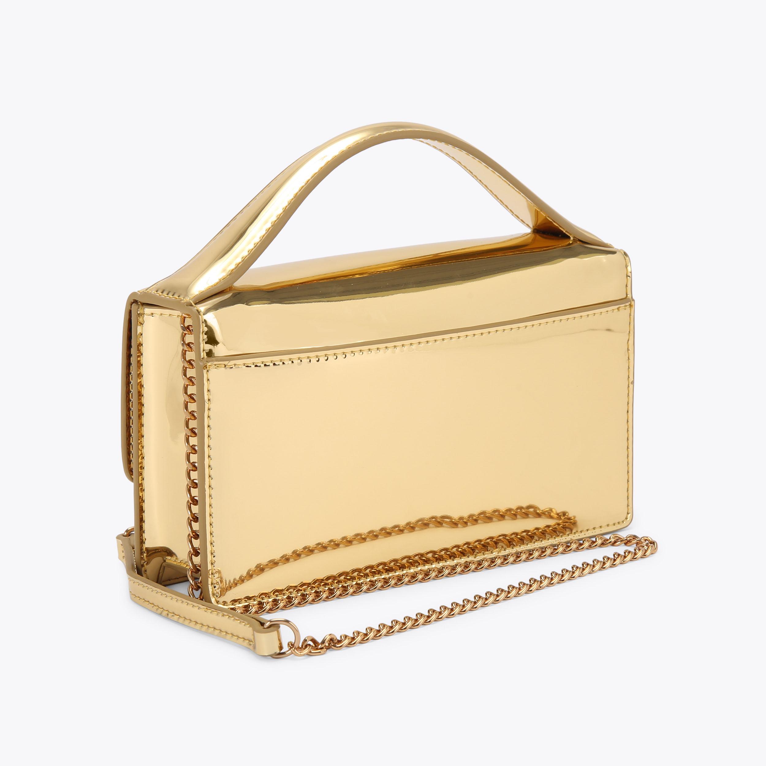 Metallic gold bags best sale