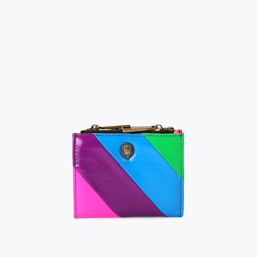 MINI PURSE KENSINGTON L Neon Striped Leather Purse by KURT