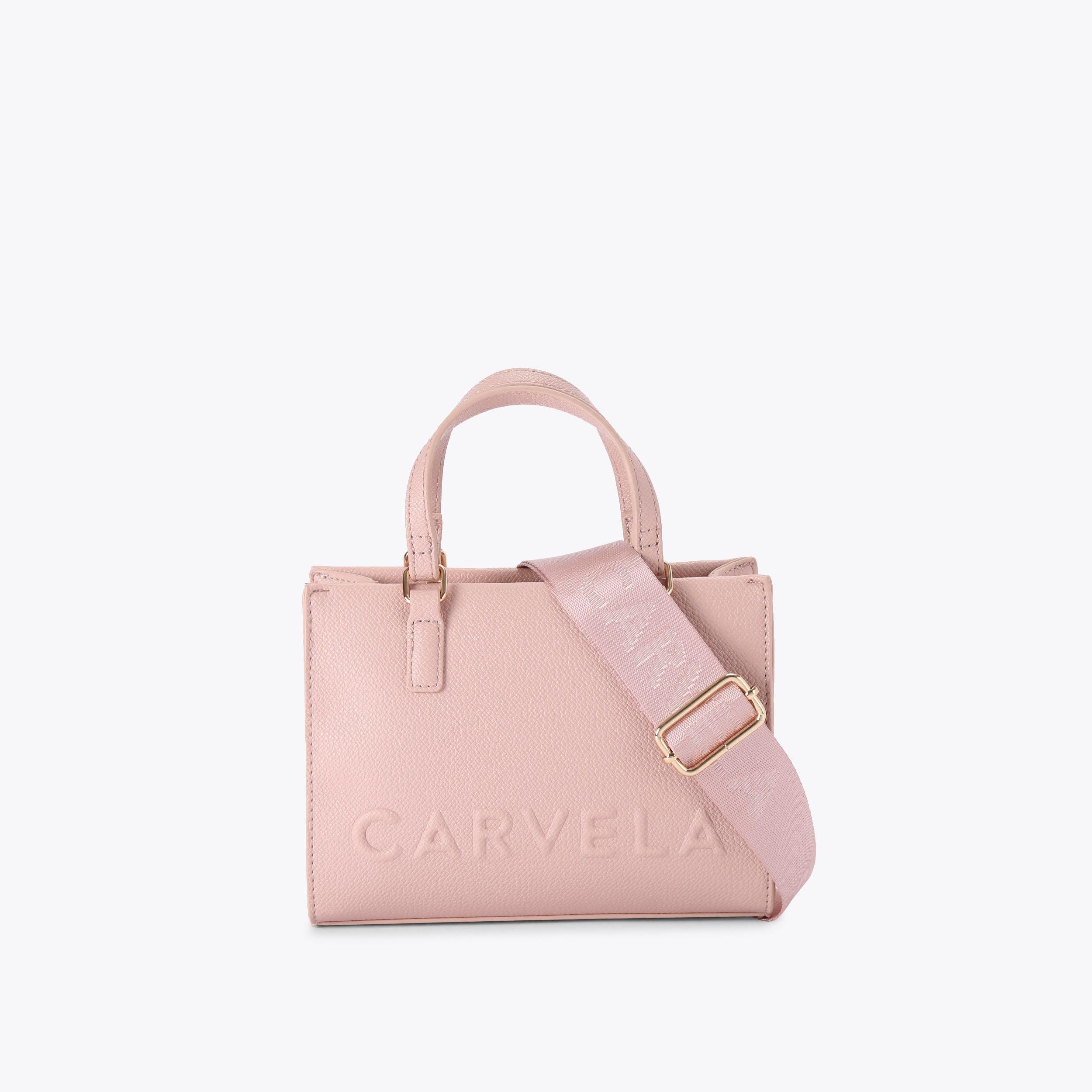 FRAME MINI TOTE Blush Pink Mini Tote Bag by CARVELA