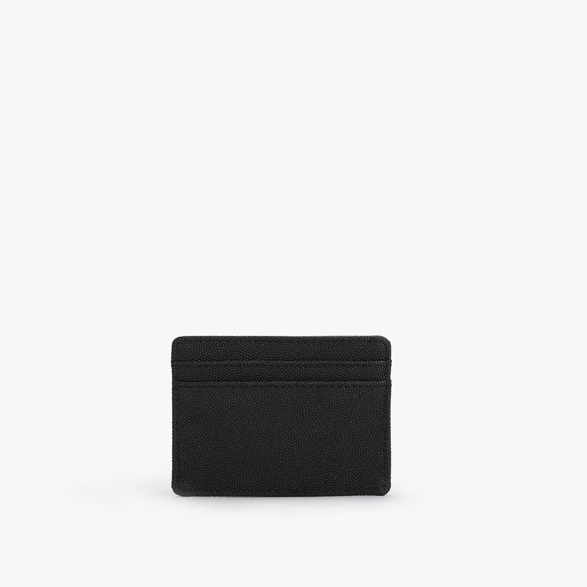 CARD HOLDER Black Textured Leather Card Holder by KURT GEIGER LONDON