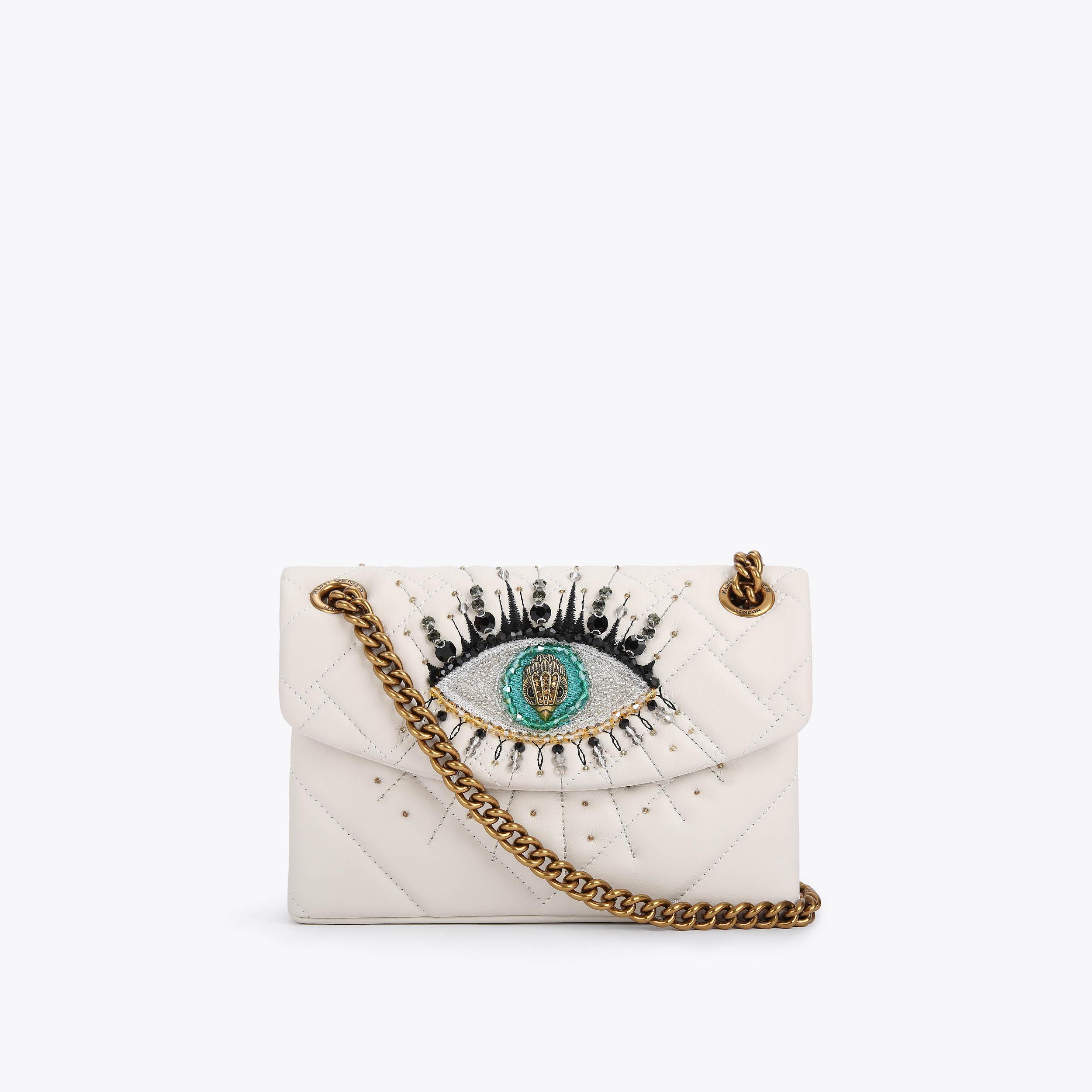 LTHR MINI KENSINGTON EYE Quilted Leather Evil Eye Mini Bag by KURT GEIGER LONDON