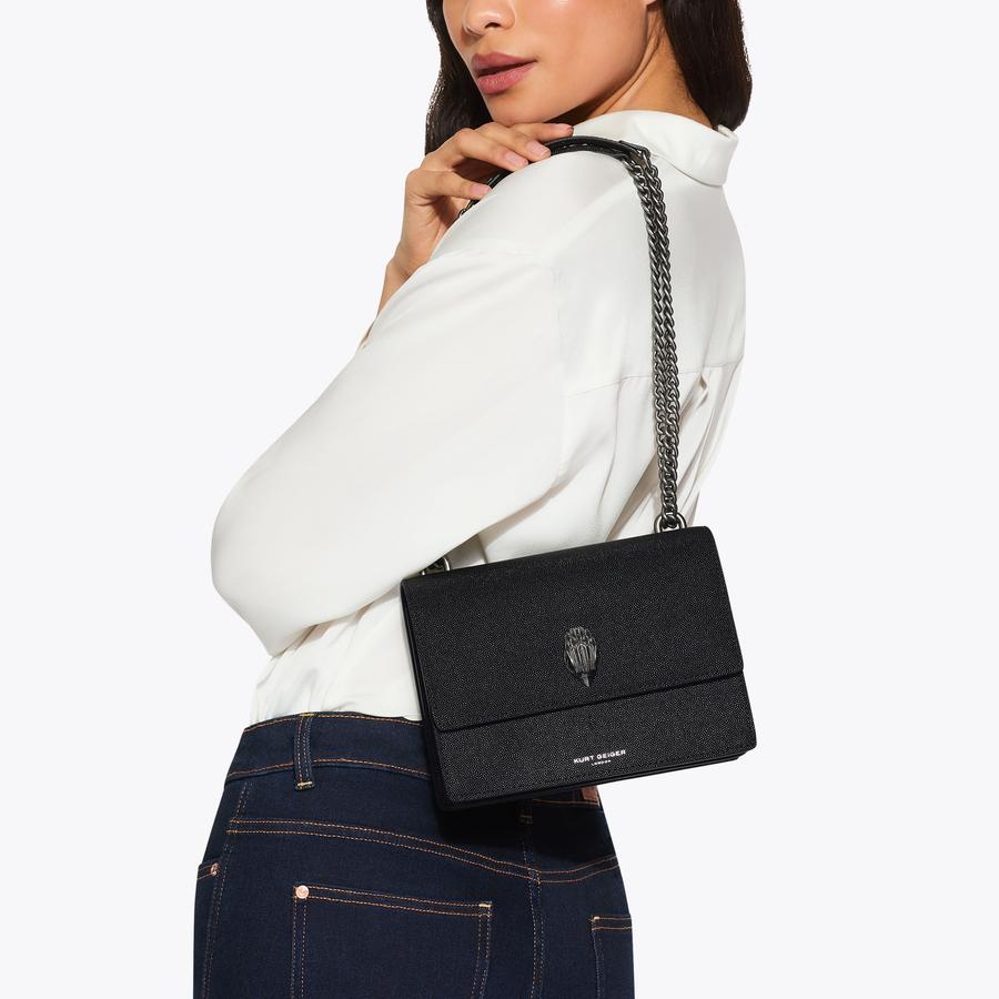 KURT GEIGER Black Leather offers Crossbody Bag!