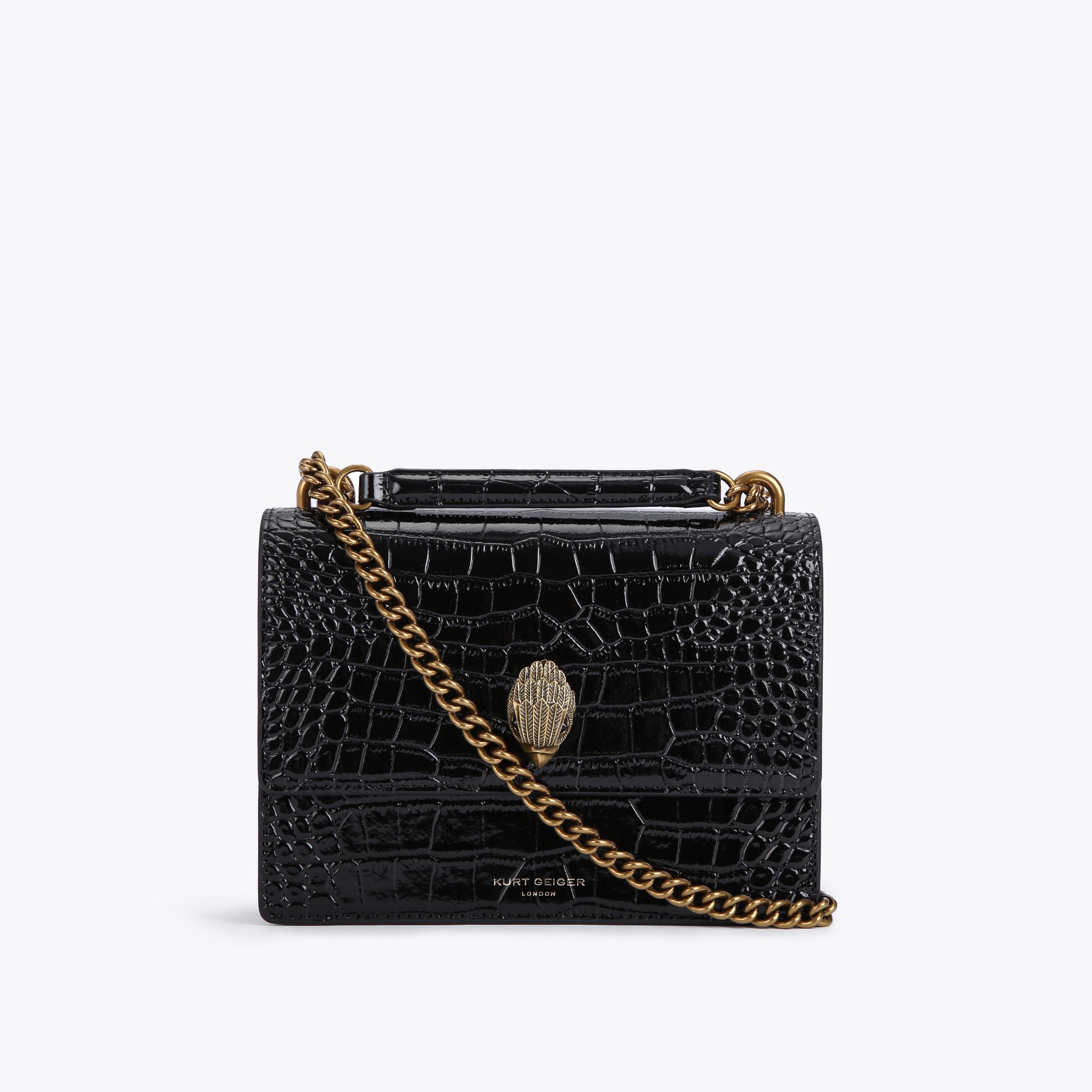 Kurt geiger black croc bag on sale