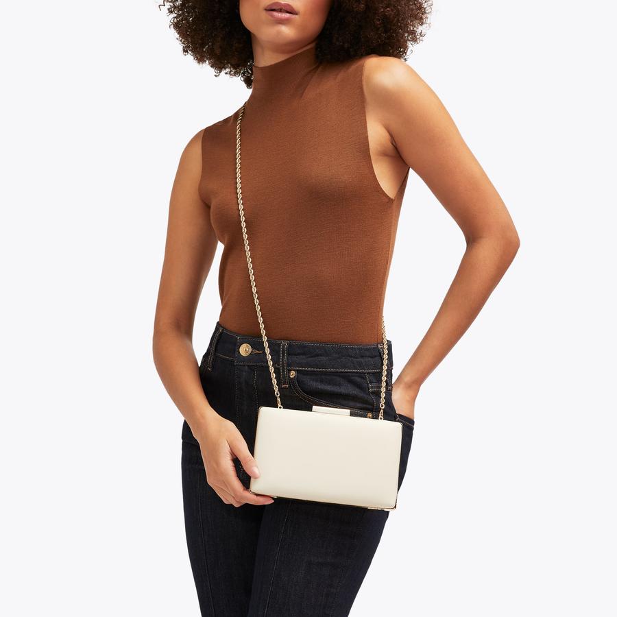 AINTREE CLUTCH Bone Clutch Bag by CARVELA