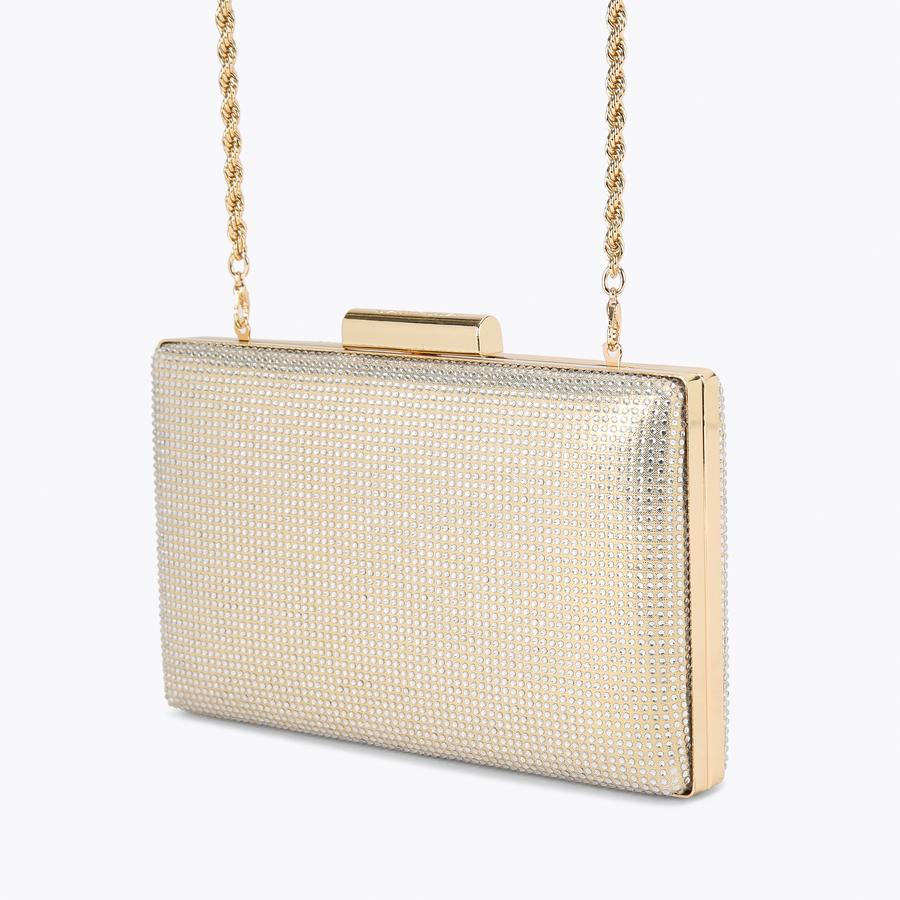 AINTREE CLUTCH Gold Crystal Clutch Bag by CARVELA