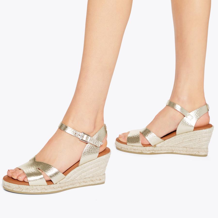 Kurt geiger silver wedges hot sale