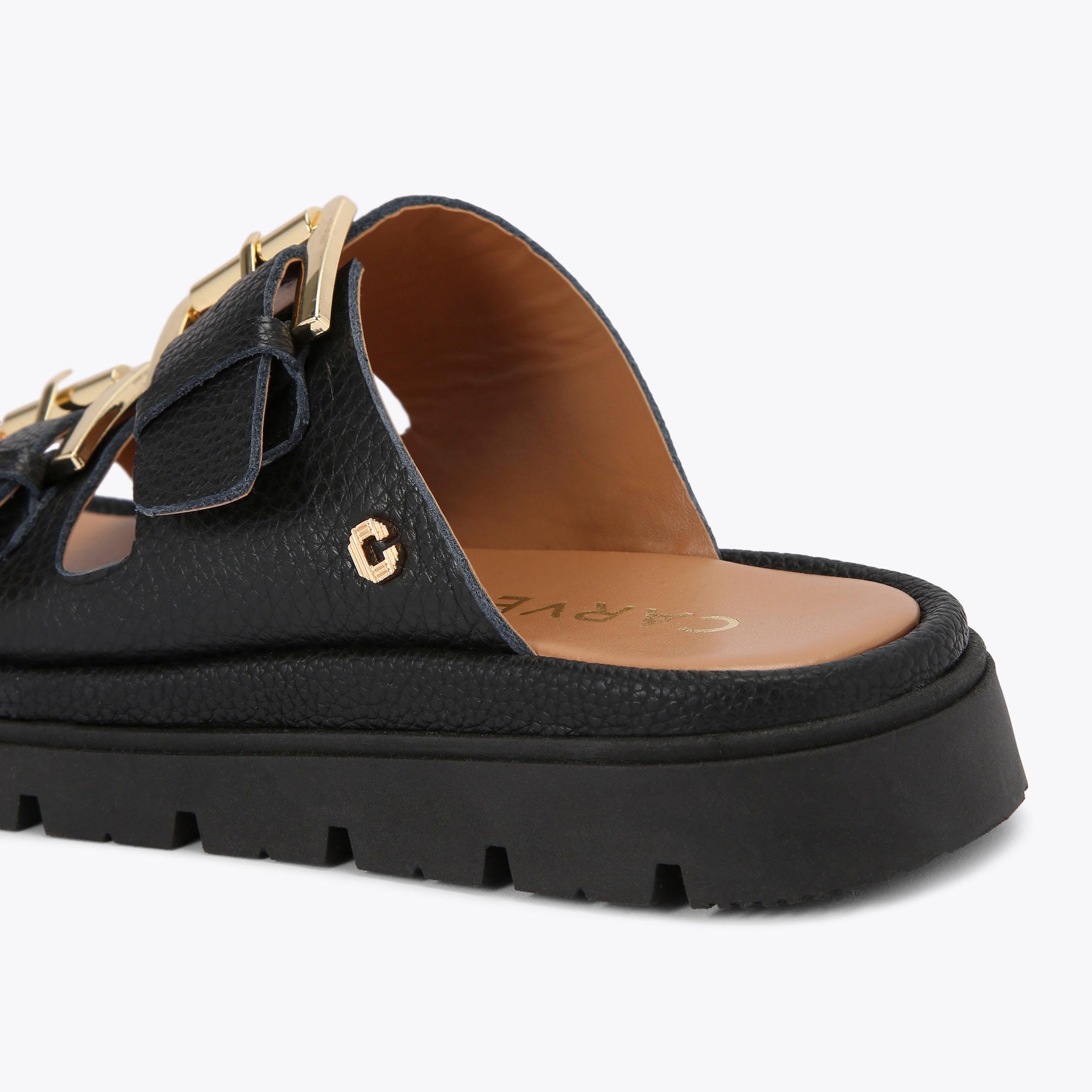 サンダル・ミュール Carven Deep Black Sandals Carven Sandals | ShopSimon