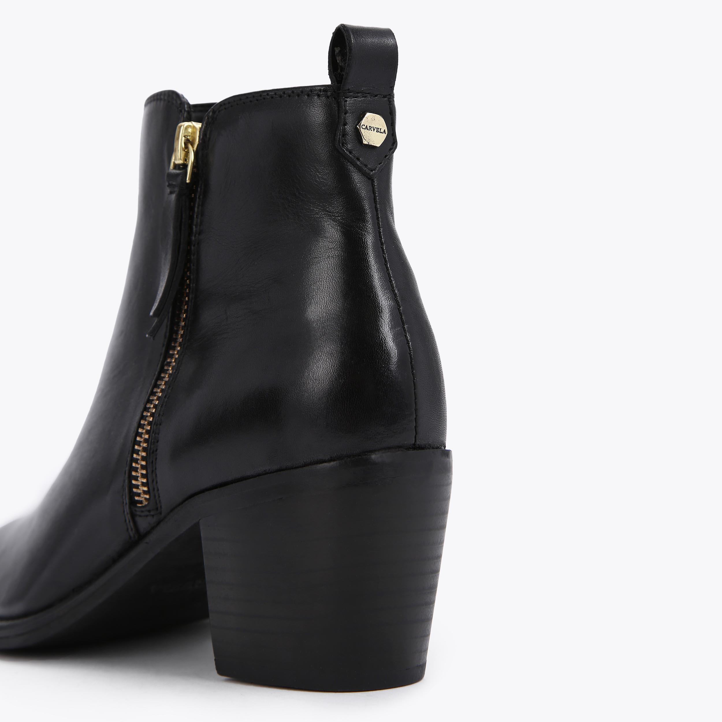 SECIL Black Block Heel Ankle Boots by CARVELA SECIL Black Block Heel Ankle Boots by CARVELA