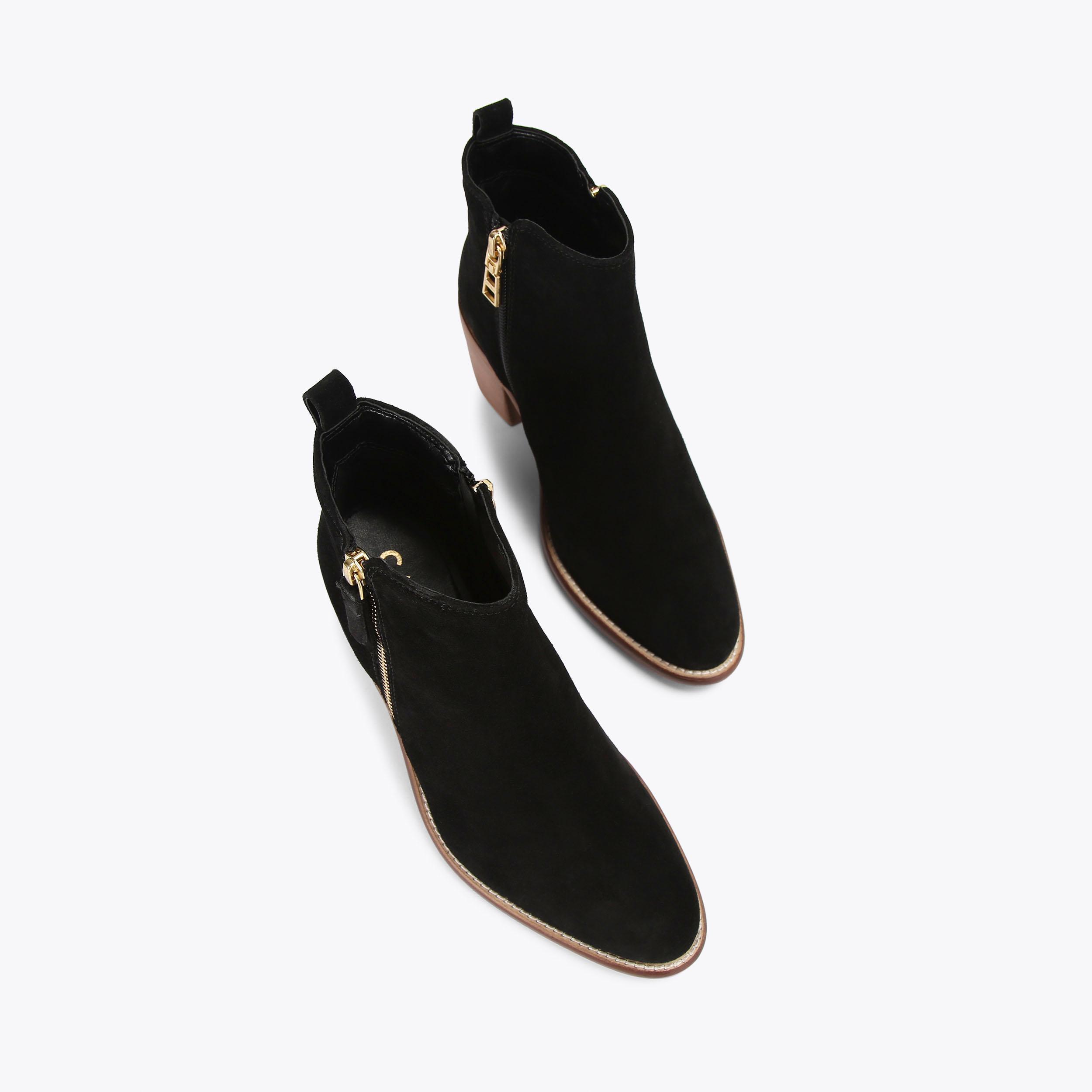 SECIL Black Suede Ankle Boots by CARVELA