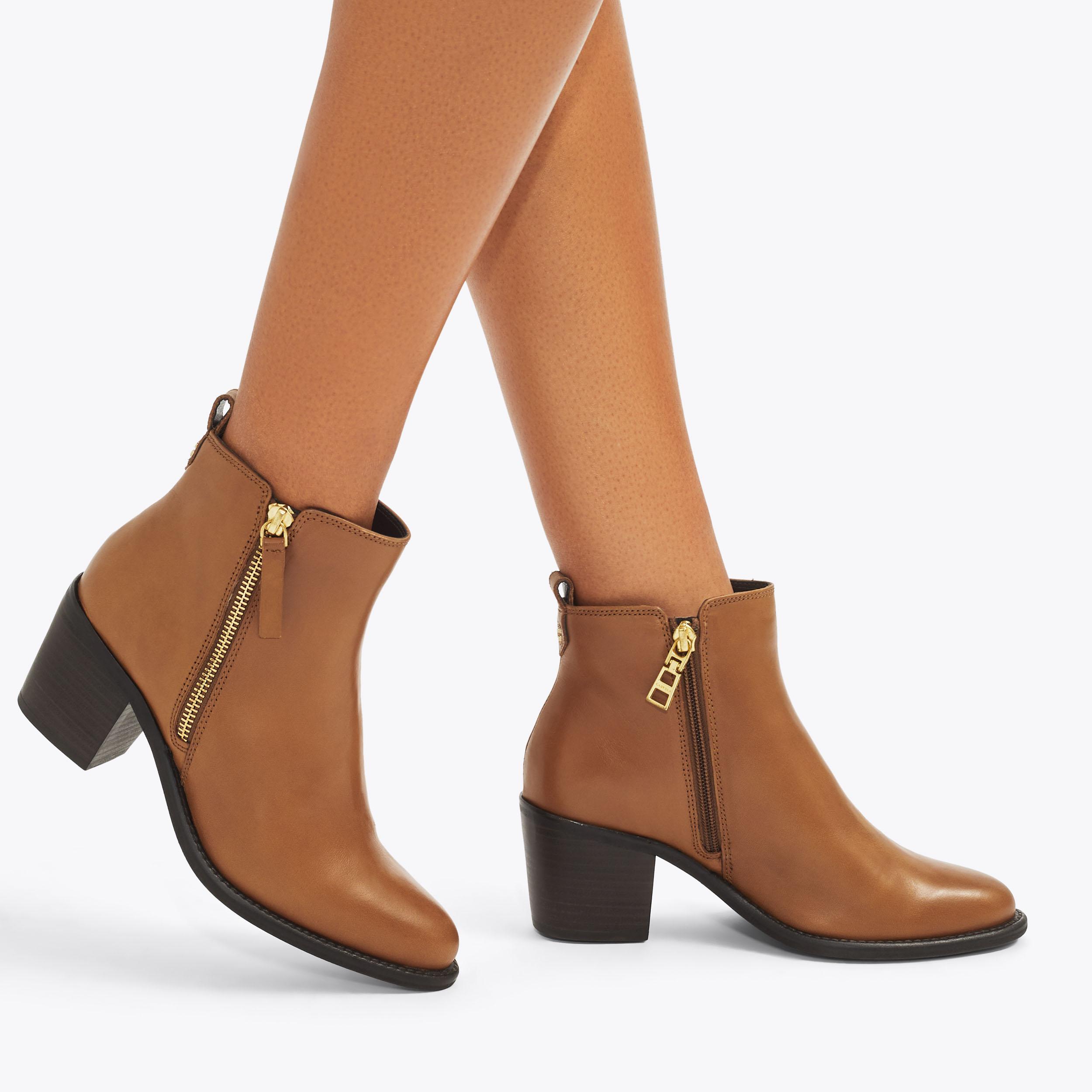 SECIL Tan Leather Boot by CARVELA