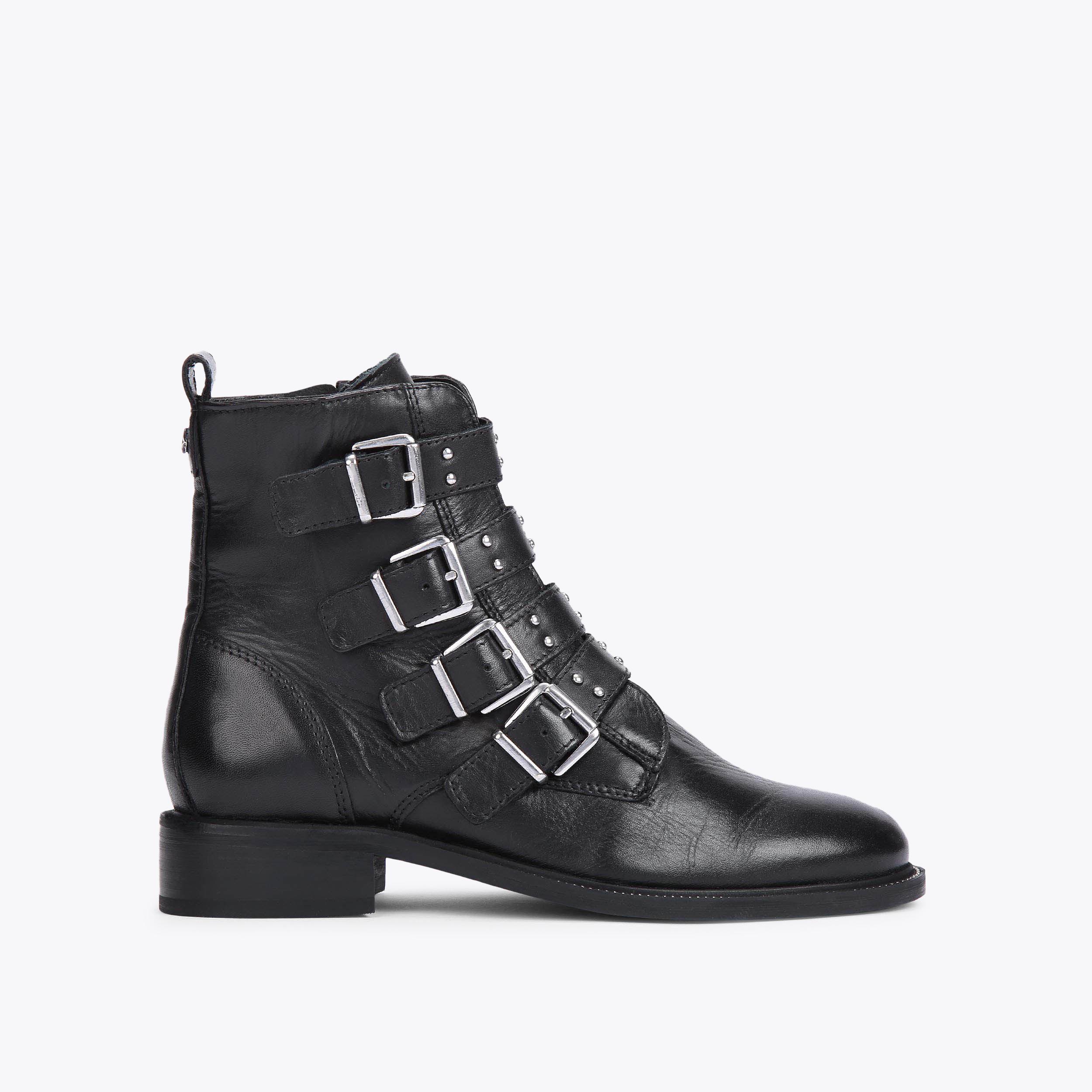 Biker Boots Women s Leather Ankle Boots Kurt Geiger