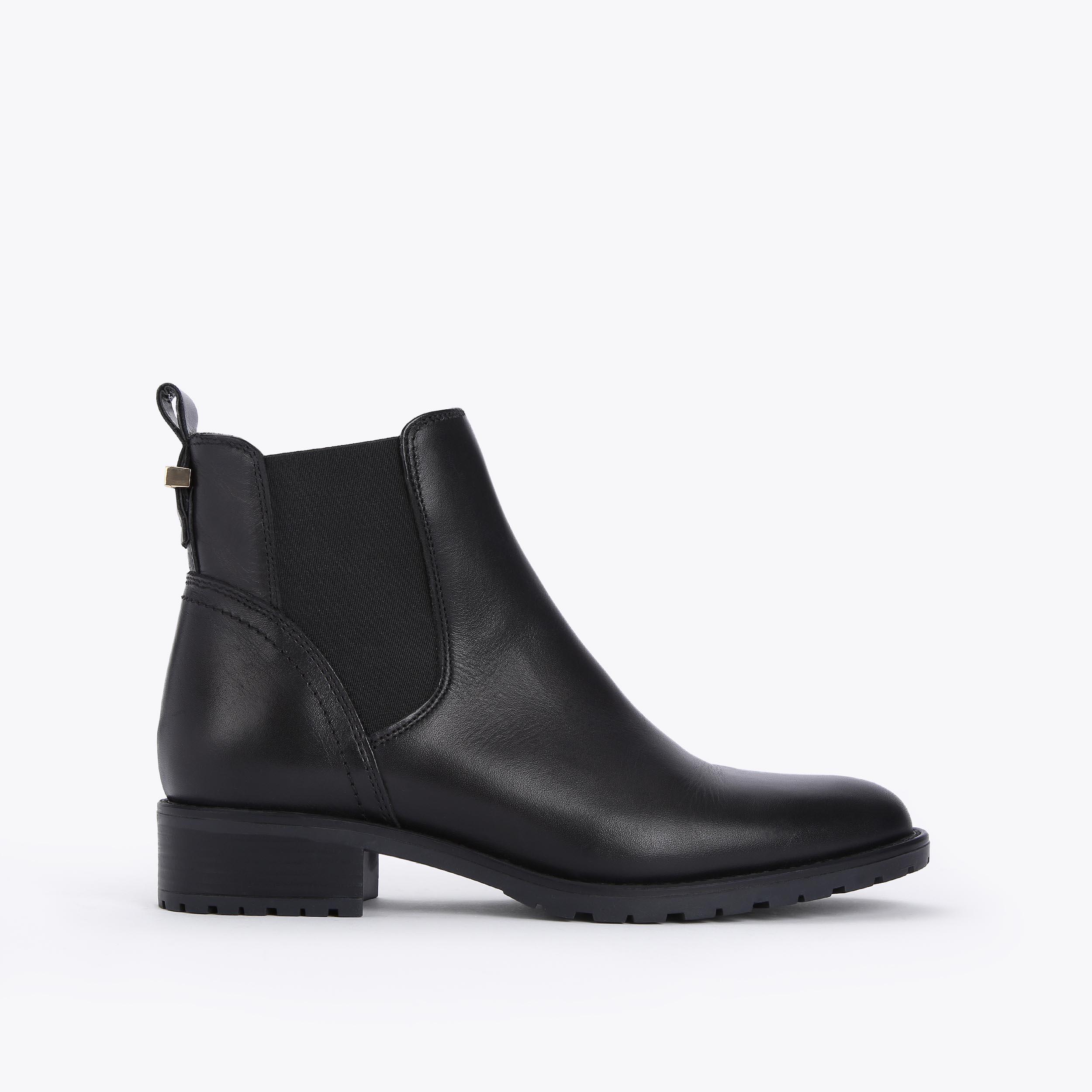 Comfortable black clearance leather ankle boots