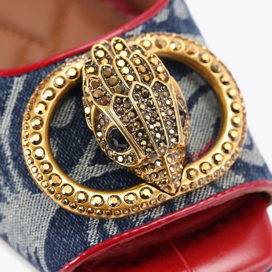 経典 SLING SQ BLOCK CHELSEA Paisley LONDON GEIGER KURT by Heel Denim 少女漫画