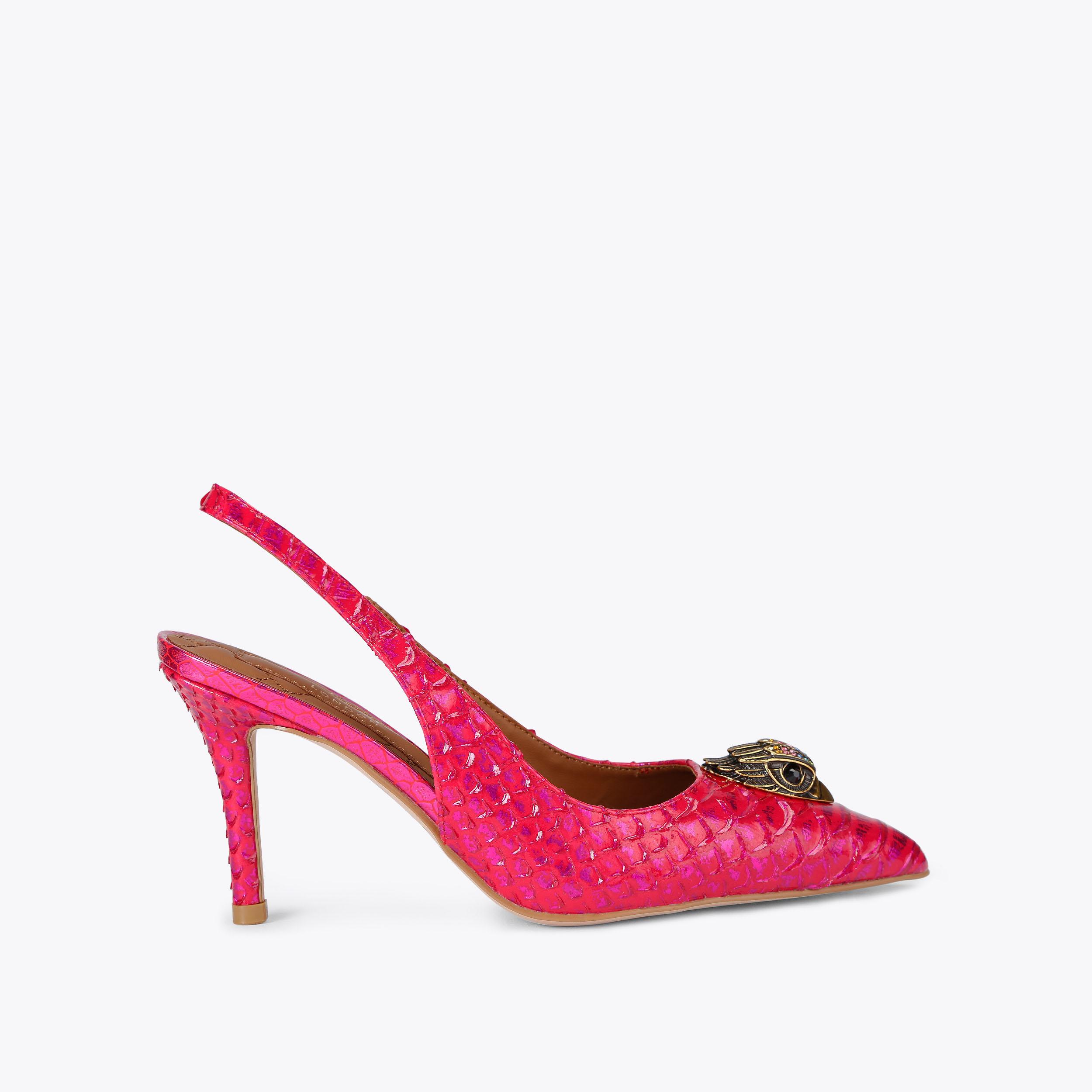 Kurt Geiger slingback heels in sleek colours, prints and