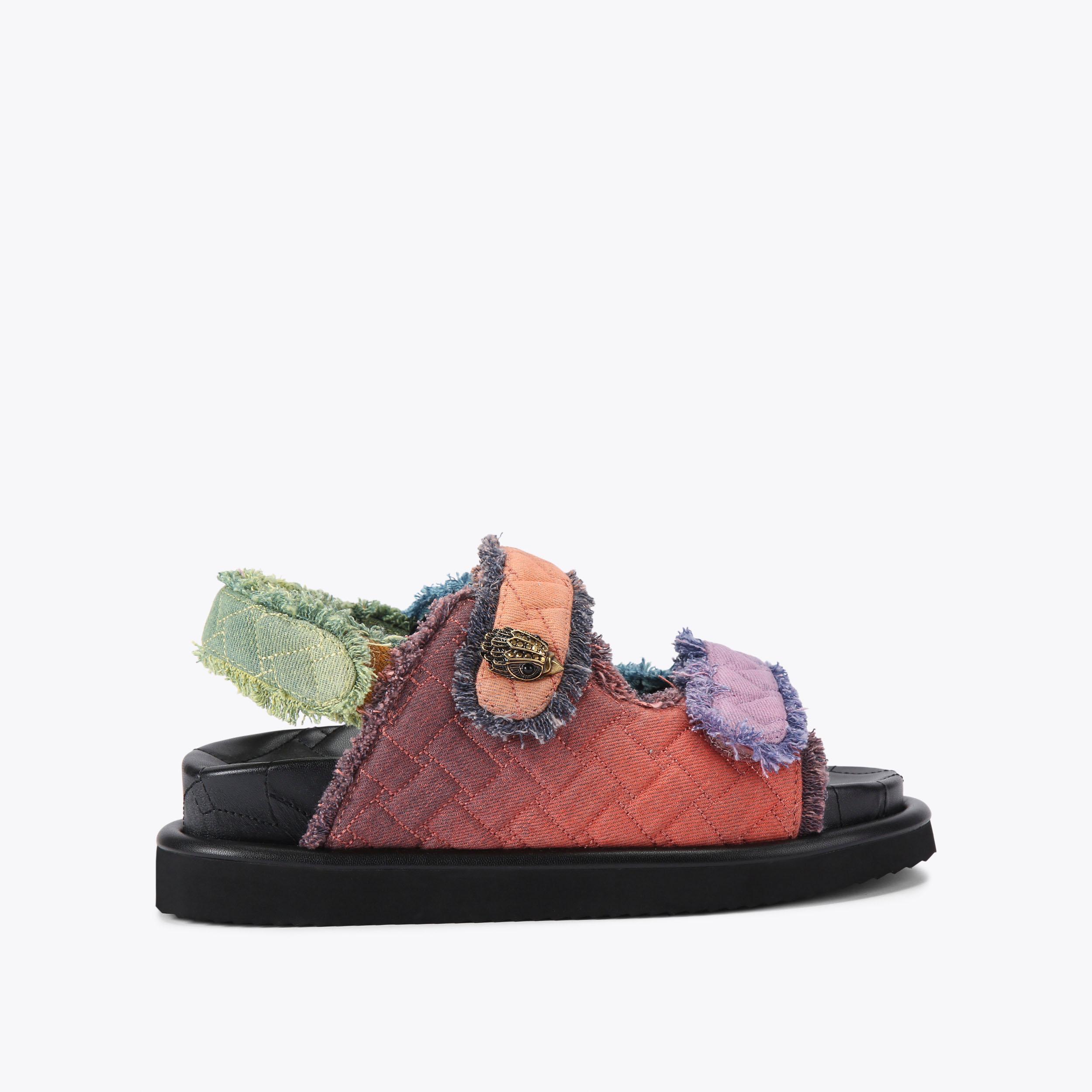 ORSON Multi Denim Velcro Sandal by KURT GEIGER LONDON
