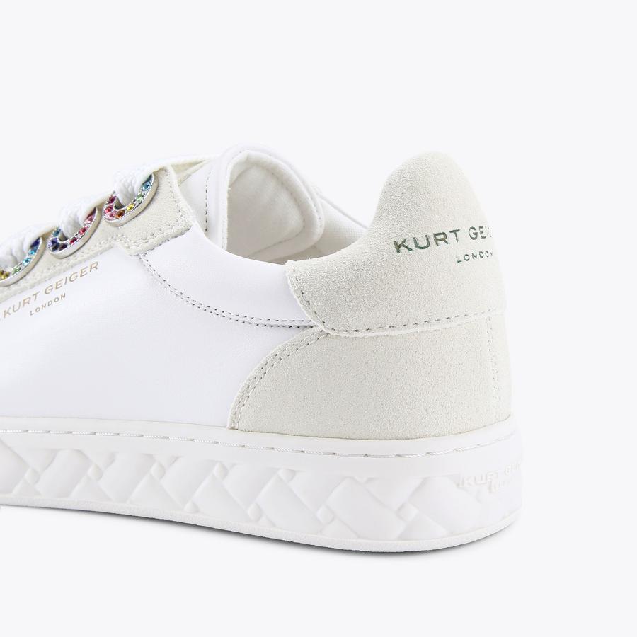 KENSINGTON EYELET SLIM White Leather Eyelet Sneaker by KURT