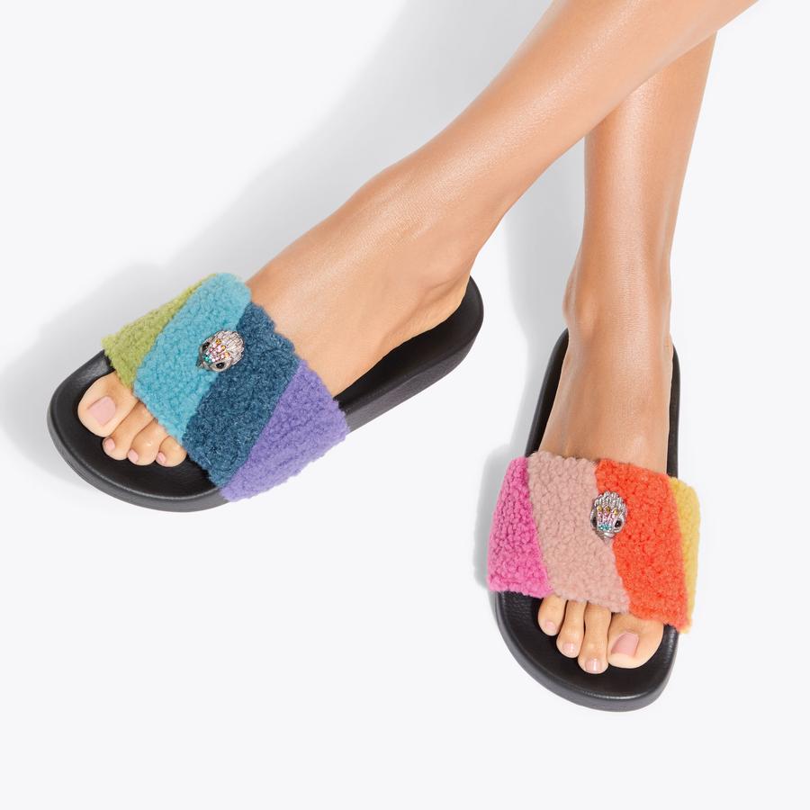 MEENA TEDDY Rainbow Borg Slip On Sandal by KURT GEIGER LONDON
