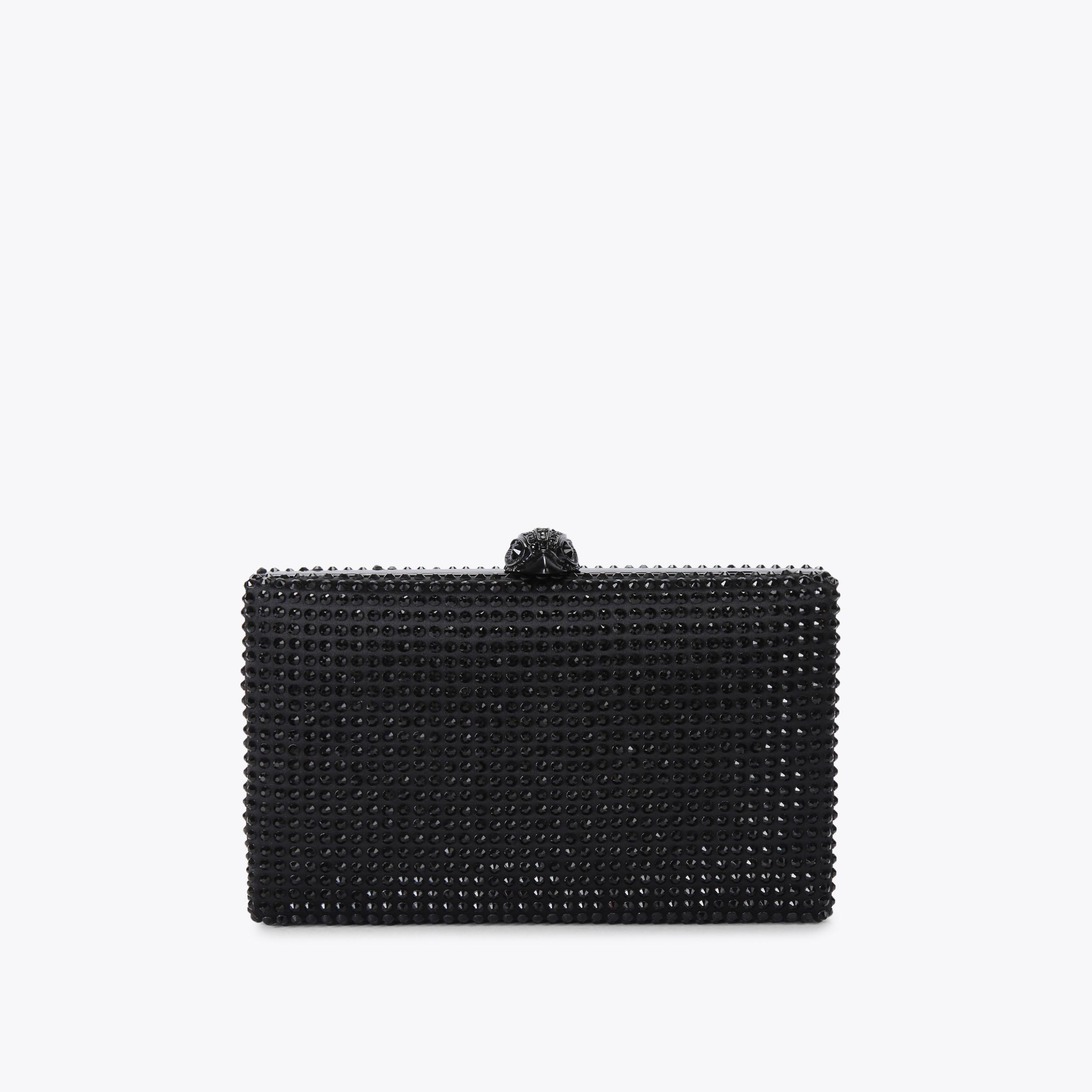 Black clutch with chain best sale