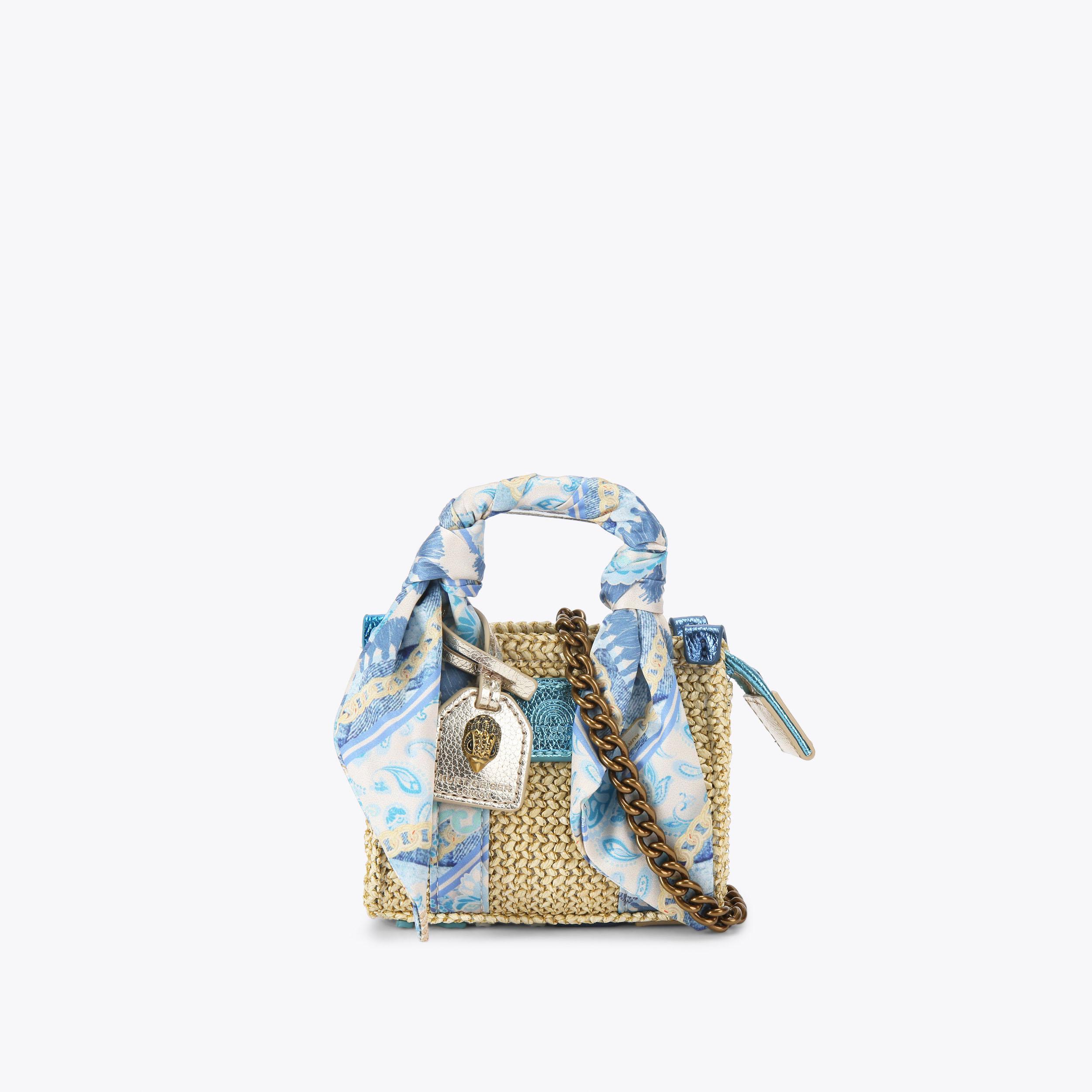 carvela by kurt geiger MICRO SOUTHBANK TOTE Raffia Micro Tote Bag by KURT GEIGER LONDON