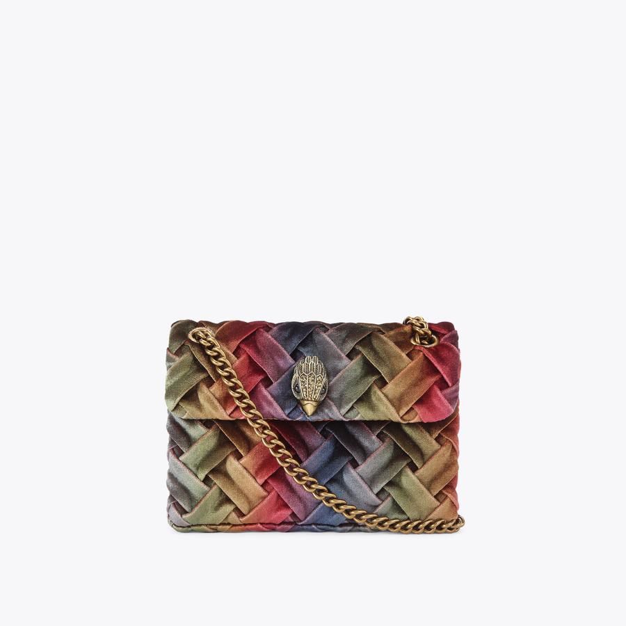 VELVET MINI KENSINGTON Velvet Ombre Fabric Cross Body Bag by KURT GEIGER LONDON