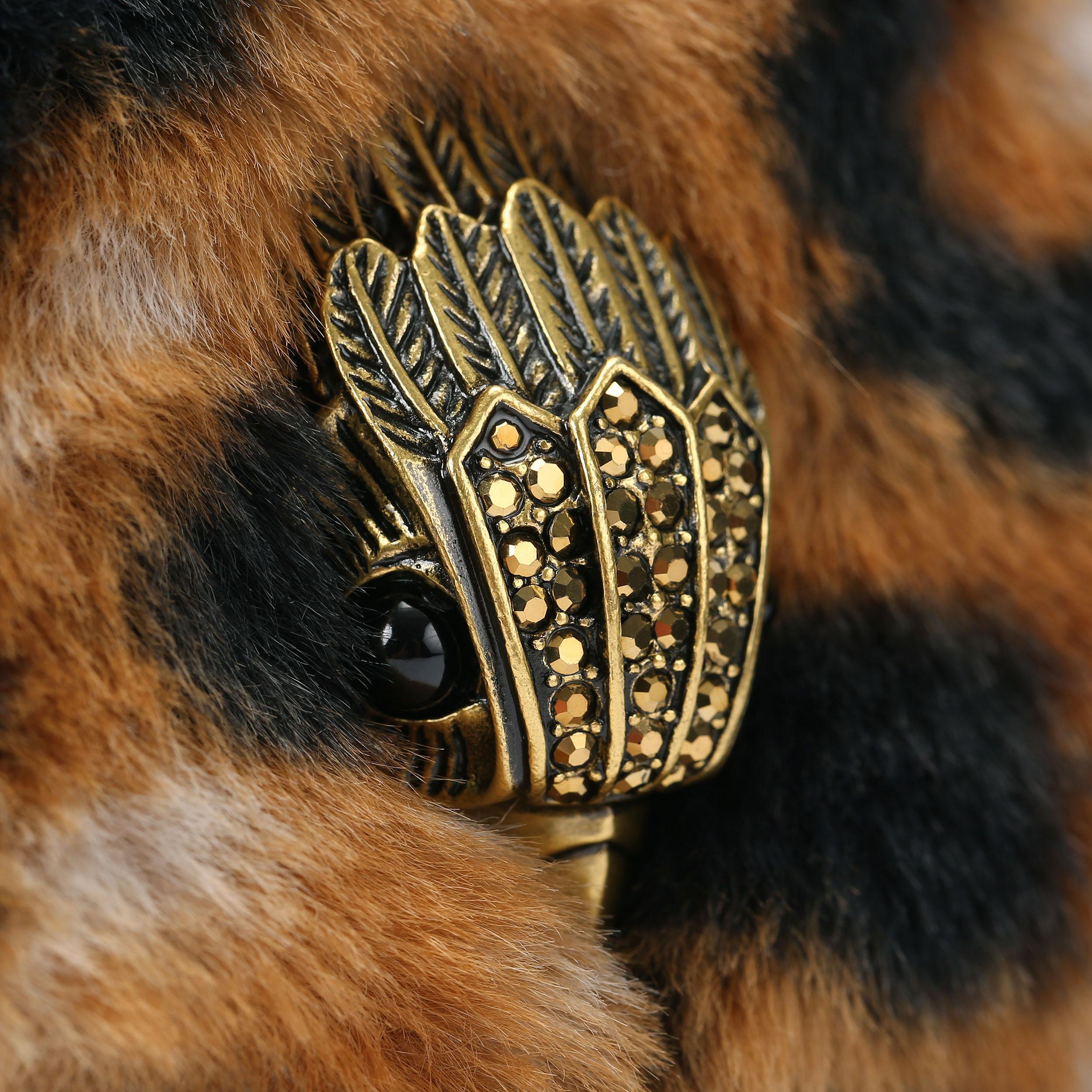 SM KENSINGTON BELTBAG Leopard Print Faux Fur Belt Bag by KURT