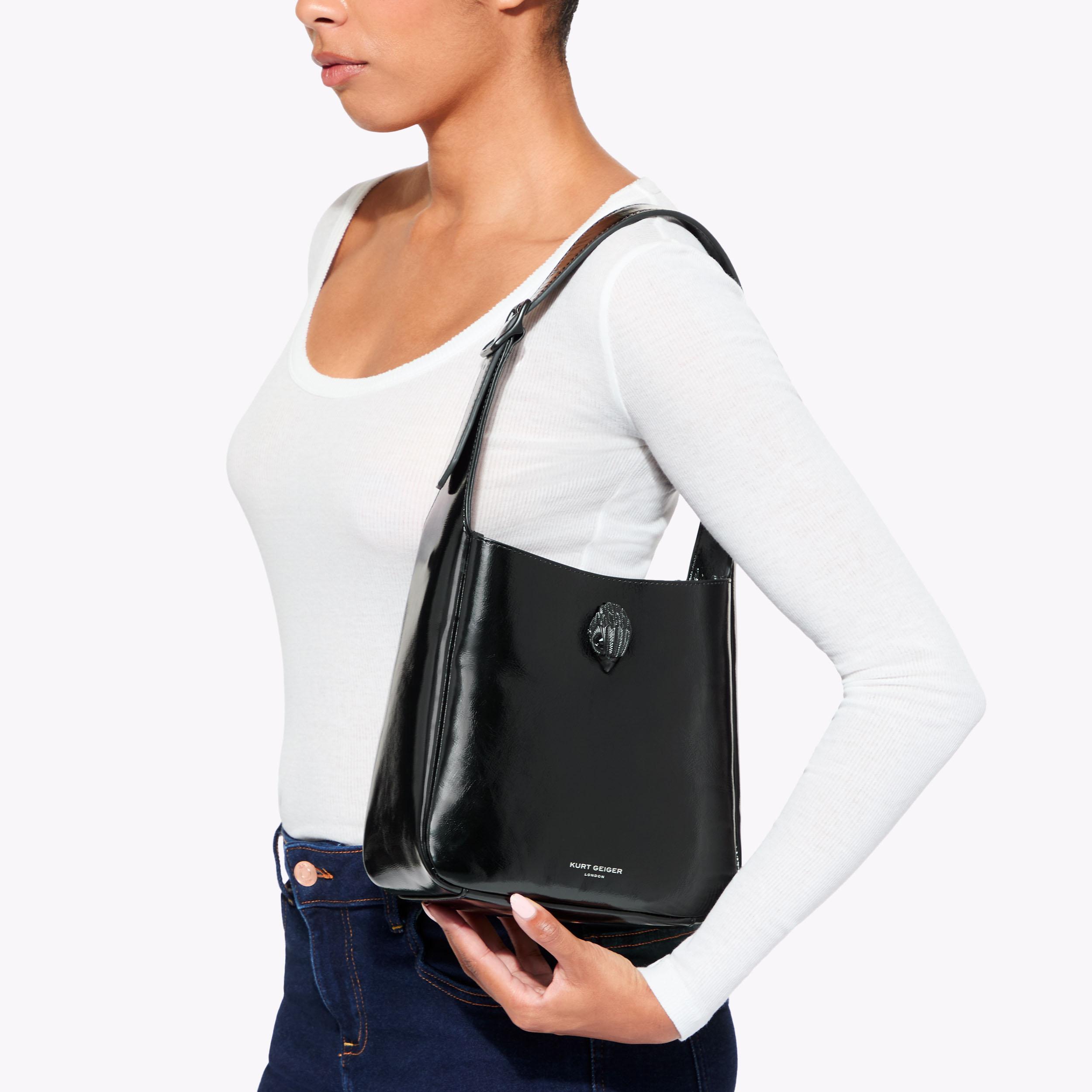 SMALL BOND HOBO DR Black Shoulder Hobo Bag by KURT GEIGER LONDON