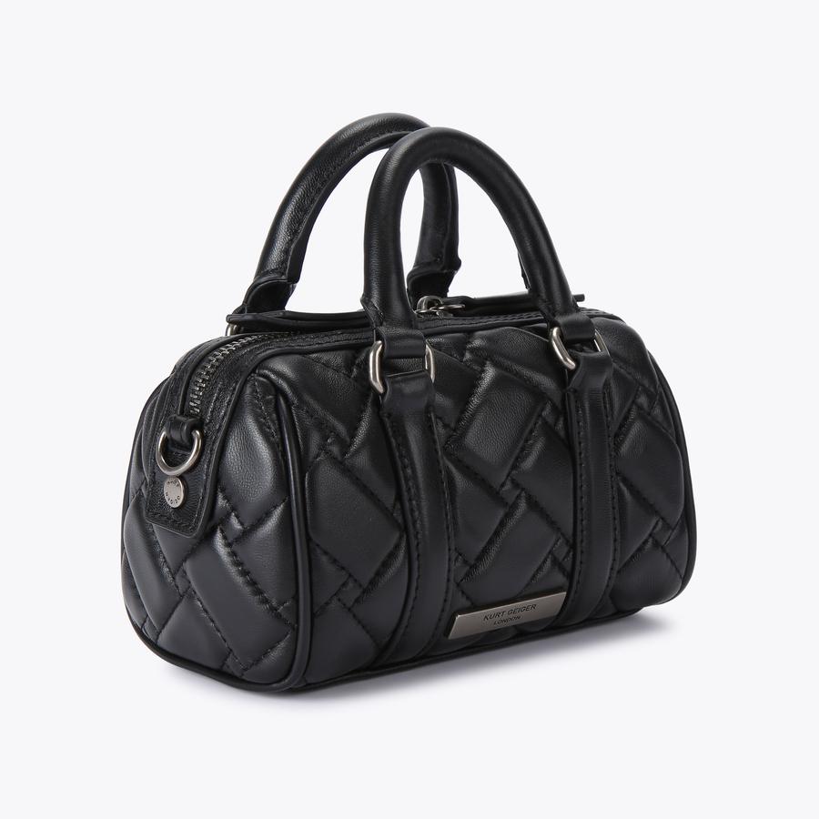 バッグ lether gimmick mini boston bag black y2k leather gimmick MINI boston bag black leather gimmick mini boston