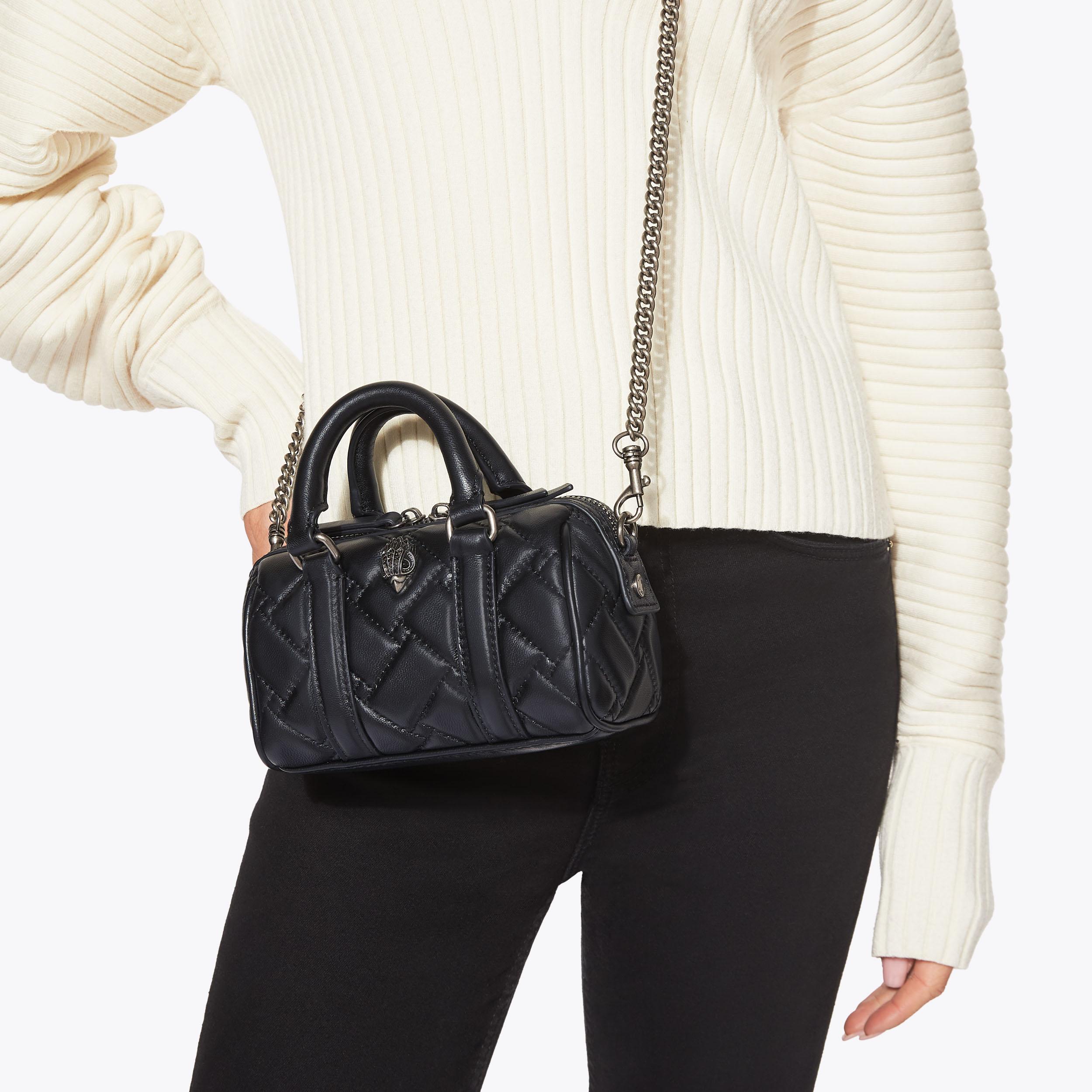 XS KENSINGTON BOSTON Black Boston Bowling Bag by KURT GEIGER