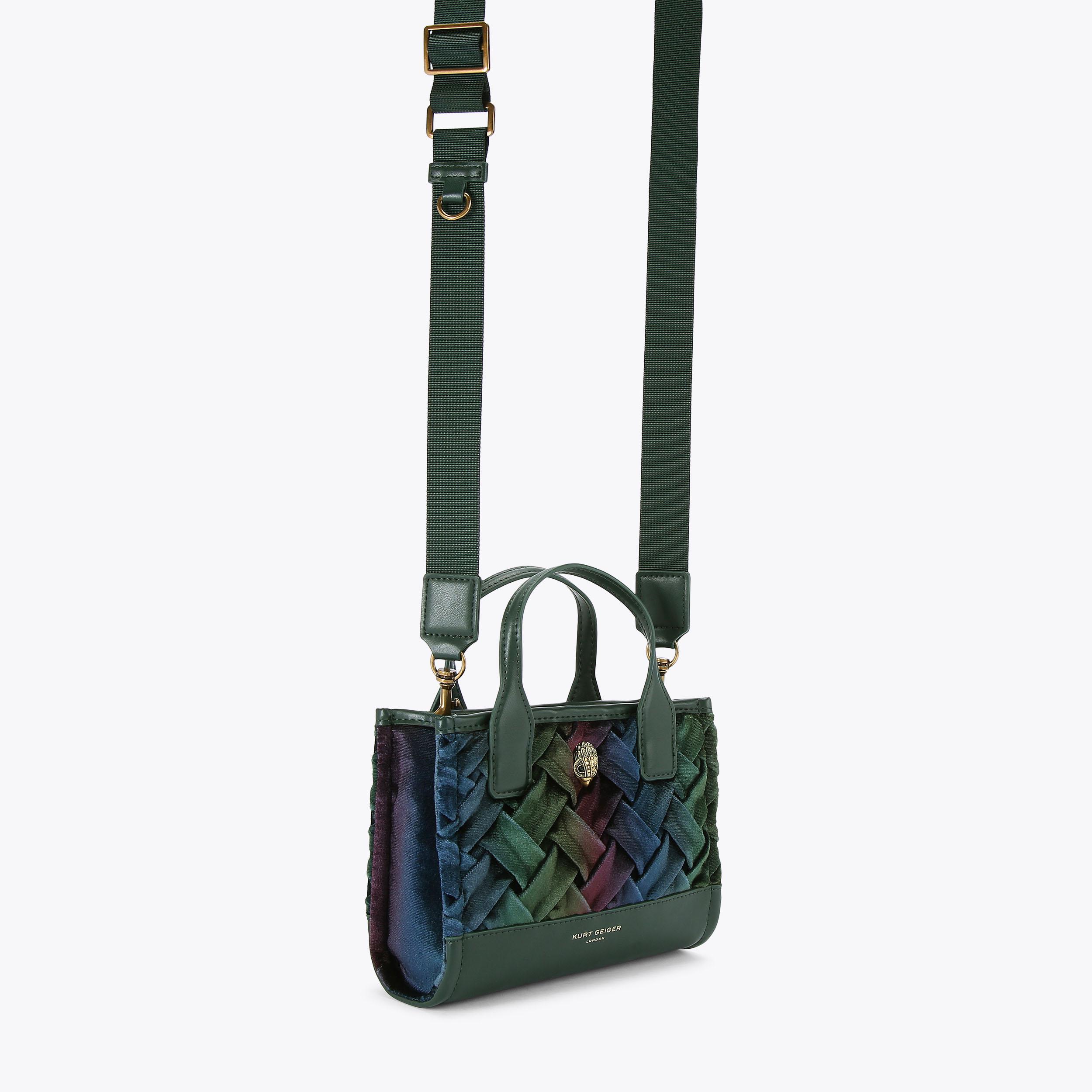 ★TOUT Y EST★ VELVET TOTE MARION BAGDARK GREEN AB2379BG020M DARK Olive Green LEATHER TOTE Bag, Slouchy Tote, Dark Green