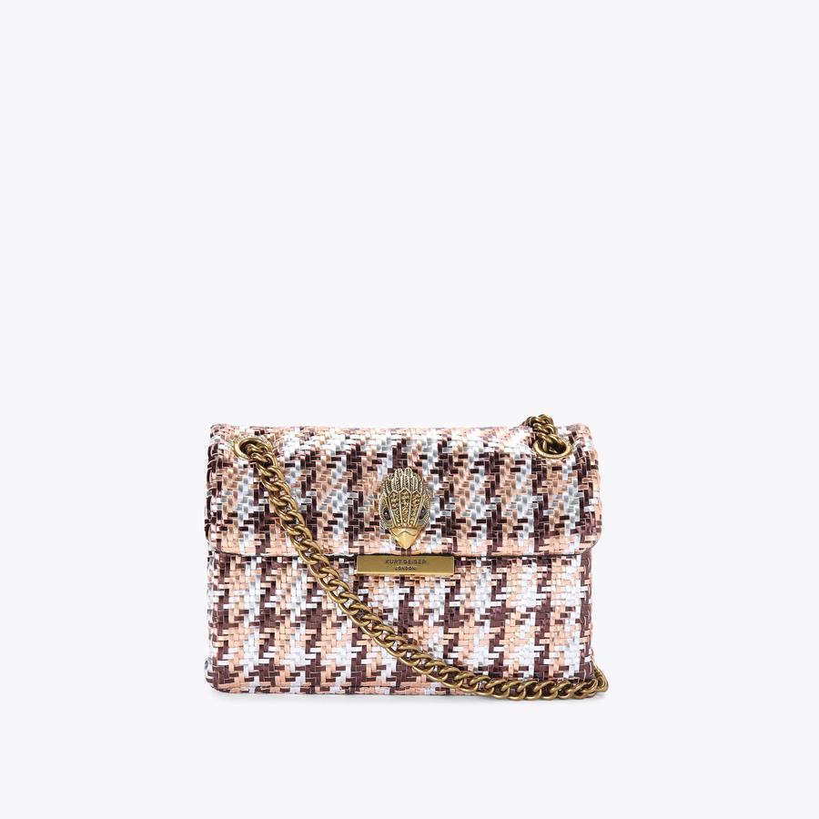   ミニレザーケンジントンバッグ MINI KENSINGTON BAG Woven Cross Body Bag by KURT GEIGER LONDON