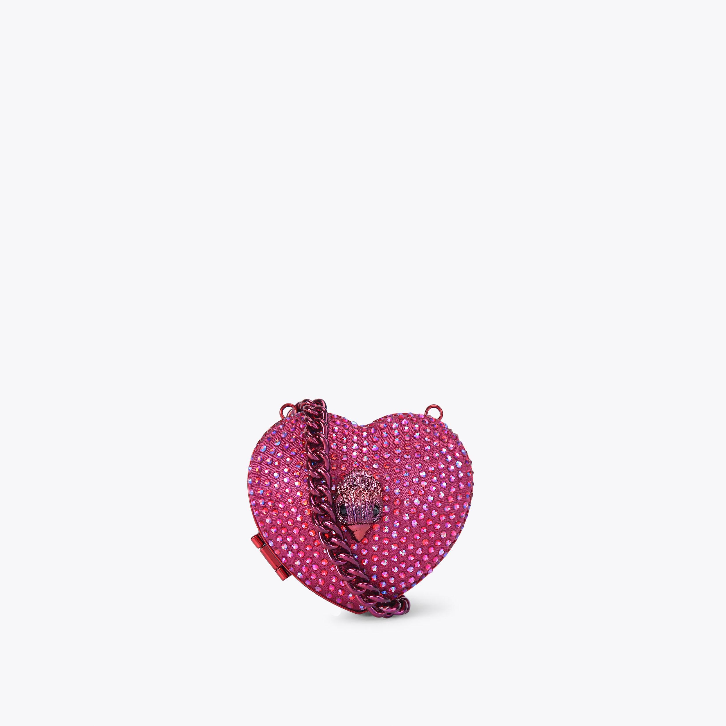carvela by kurt geiger MICRO HEART CLUTCH Purple Cross Body Bag by KURT GEIGER LONDON
