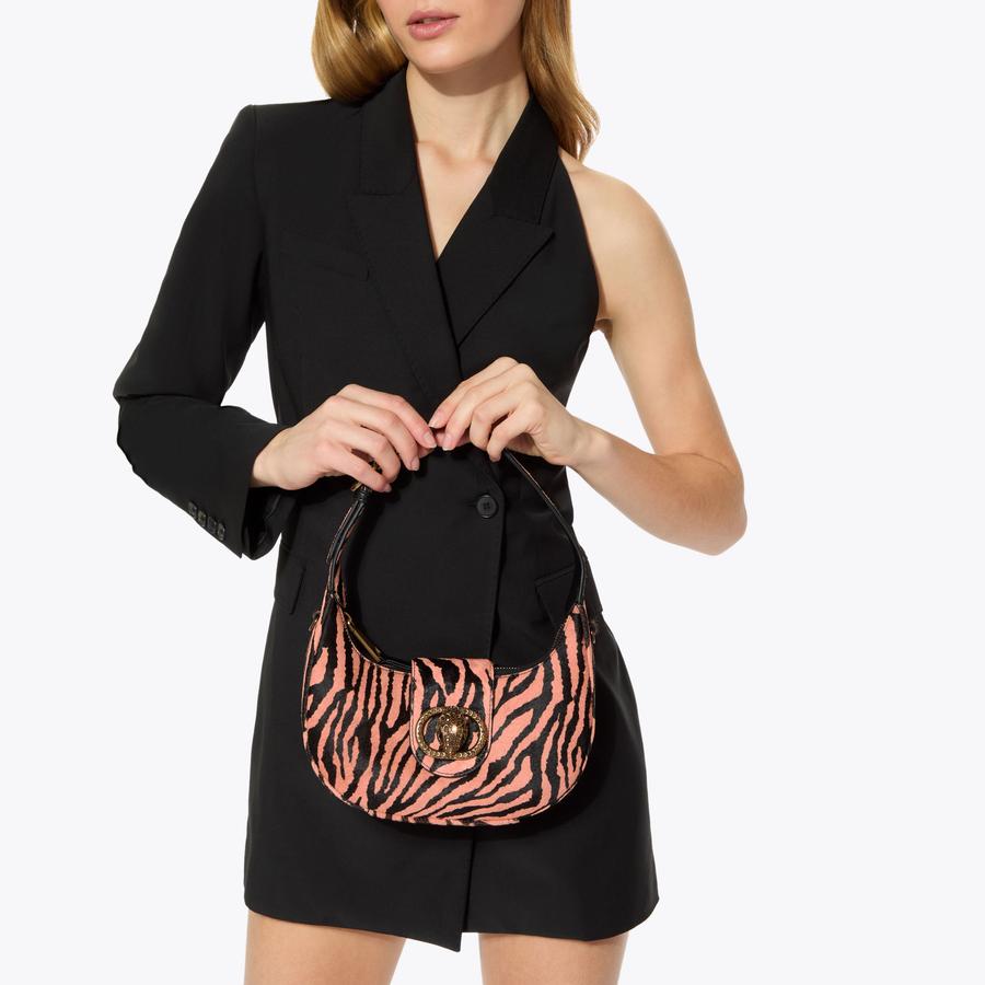 SM CHELSEA HOBO Pink Zebra Shoulder Bag by KURT GEIGER LONDON