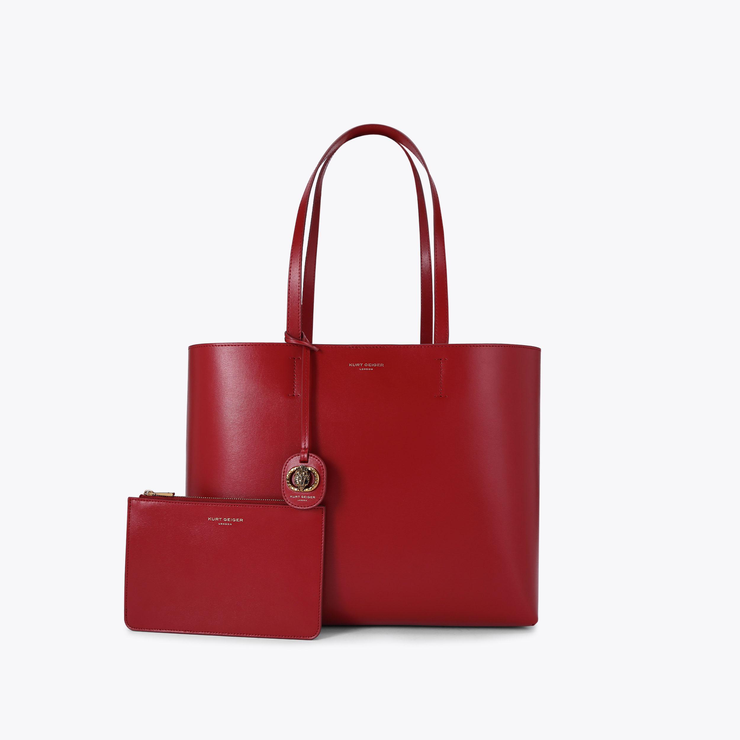 CHELSEA SHOPPER BAG Red Leather Shopper Bag by KURT GEIGER