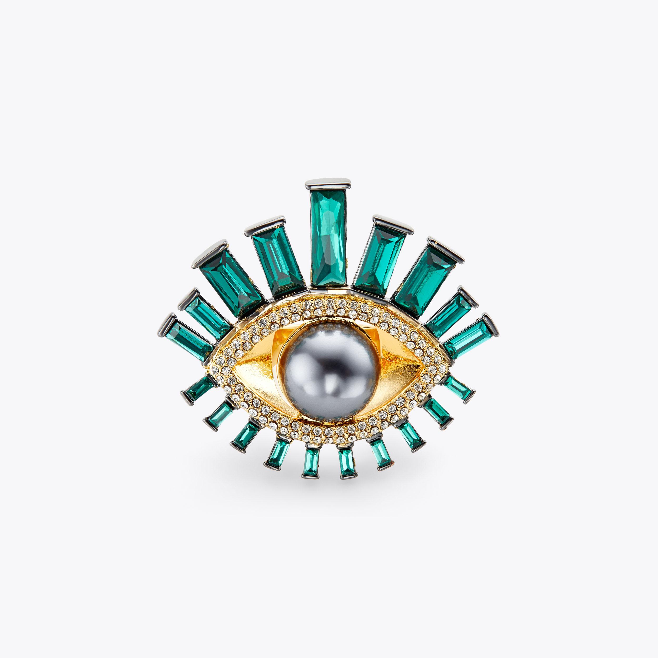 LG PAVE EYE COCKTAIL RING Evil Eye Ring by KURT GEIGER LONDON