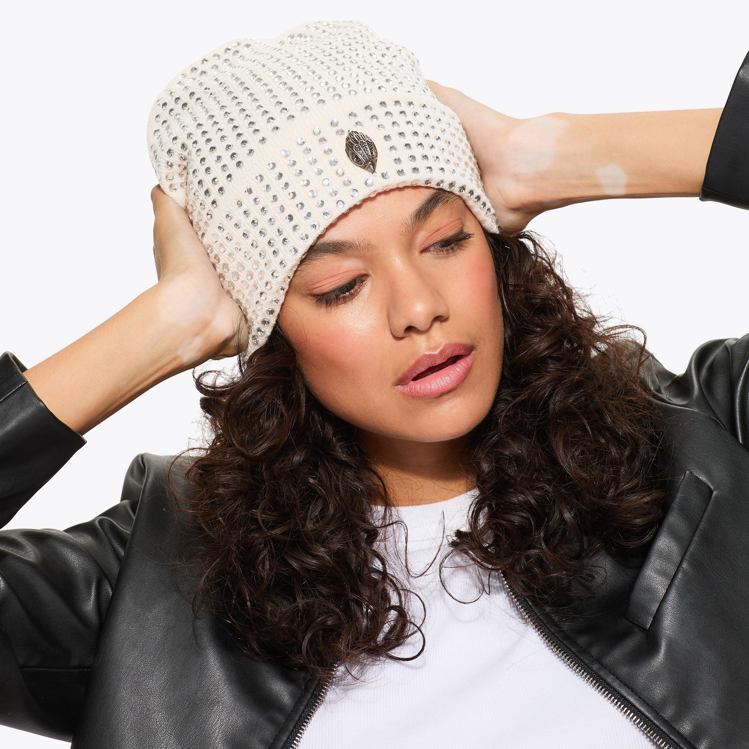 帽子 HELIX CRYSTAL LOGO BEANIE GRAY ACCESSORY – HELIX