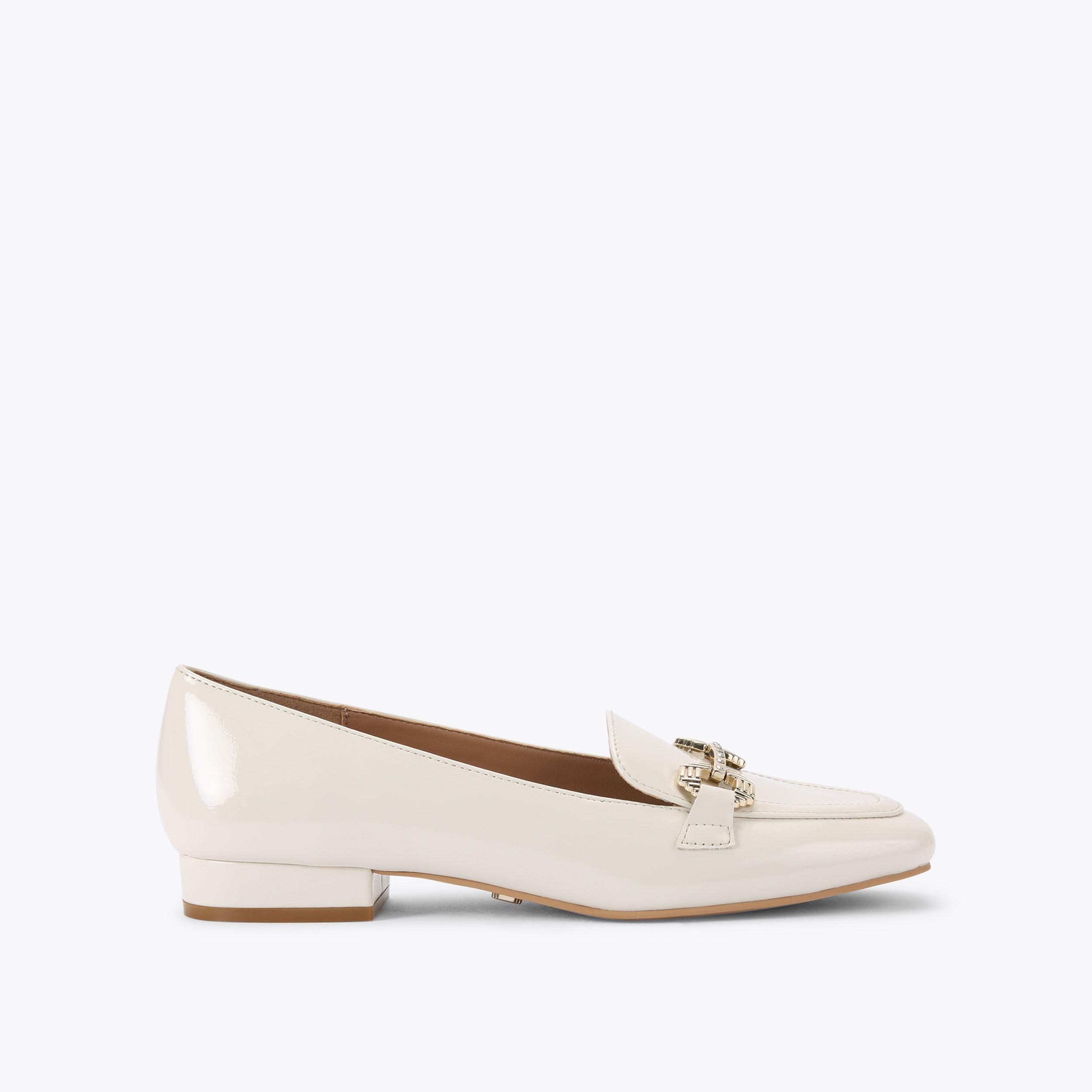 carvela by kurt geiger POISE LOAFER Bone Patent Slip On Loafer by CARVELA