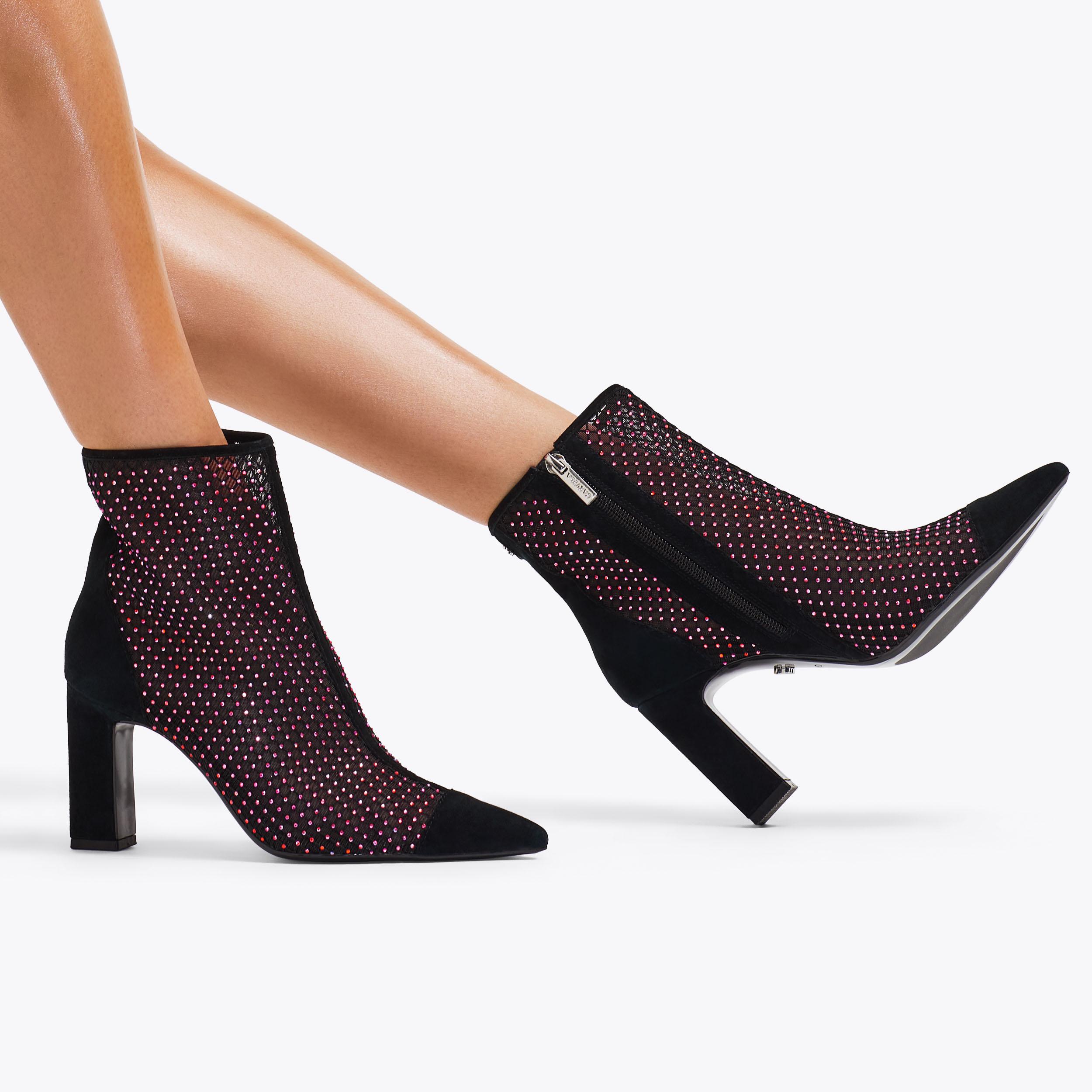 HOTSOX ANKLE POINT Pink Crystal Ankle Boot by CARVELA