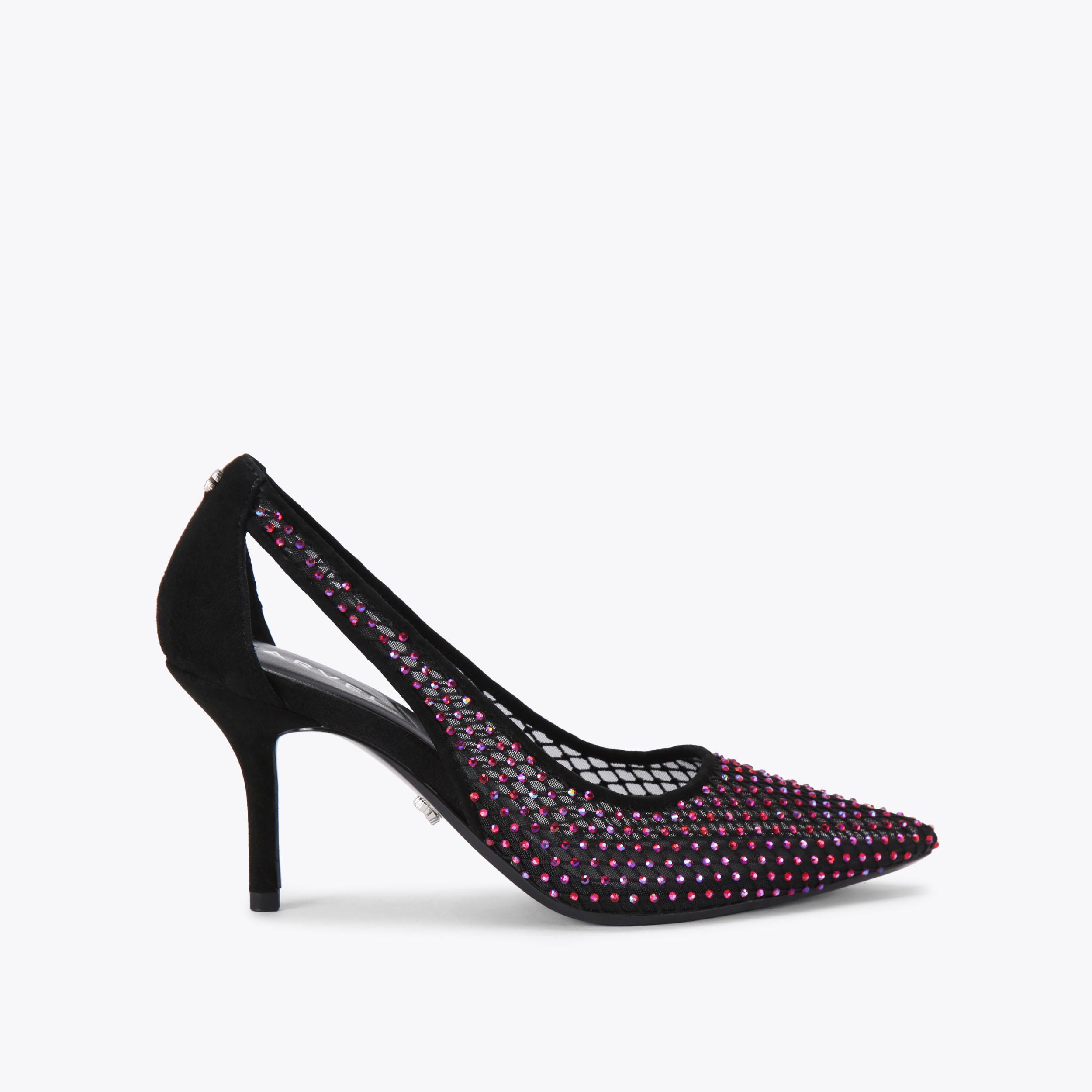 HOTSOX COURT Gunmetal Crystal Court Heel by CARVELA