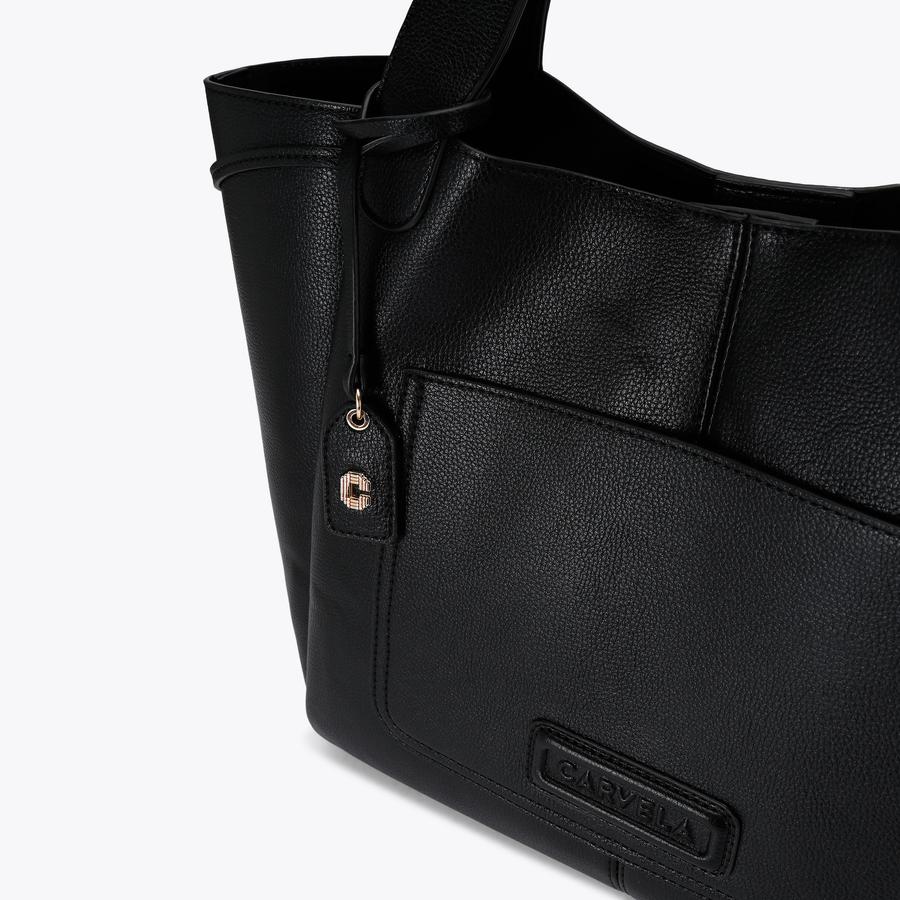 MILANO TOTE Black Tote Bag by CARVELA