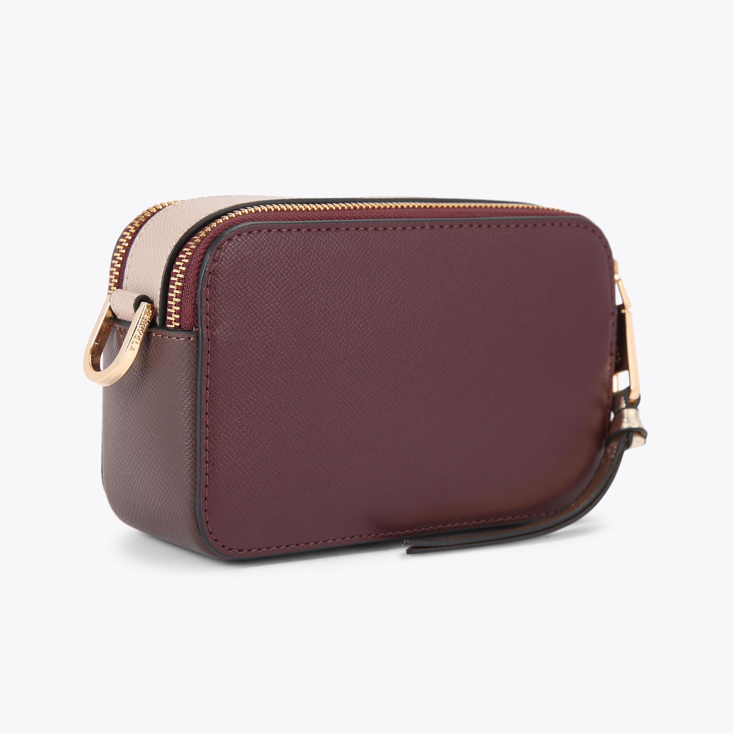 MINI ROMA RECTANGLE Red Combination Cross Body Bag by CARVELA