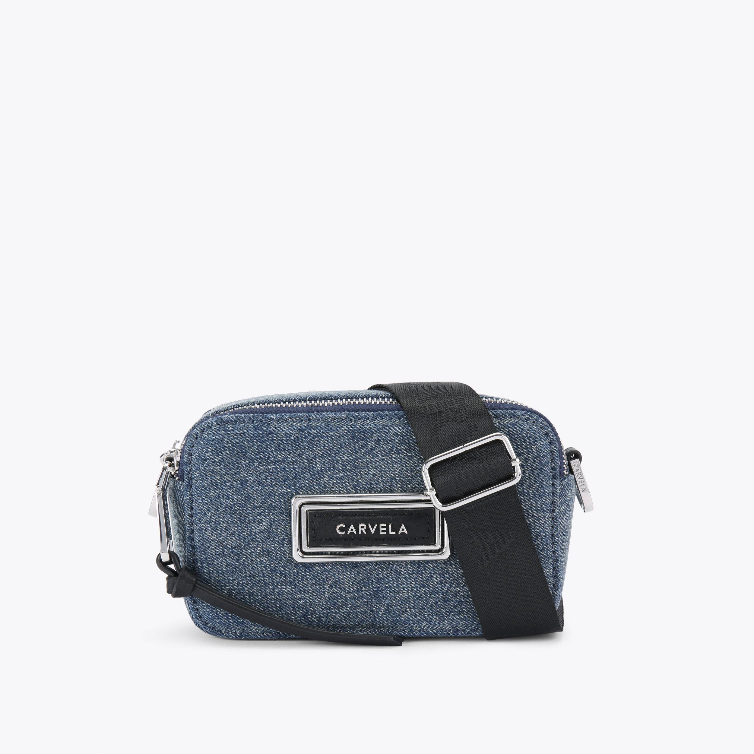 MINI ROMA RECTANGLE Denim Cross Body Bag by CARVELA