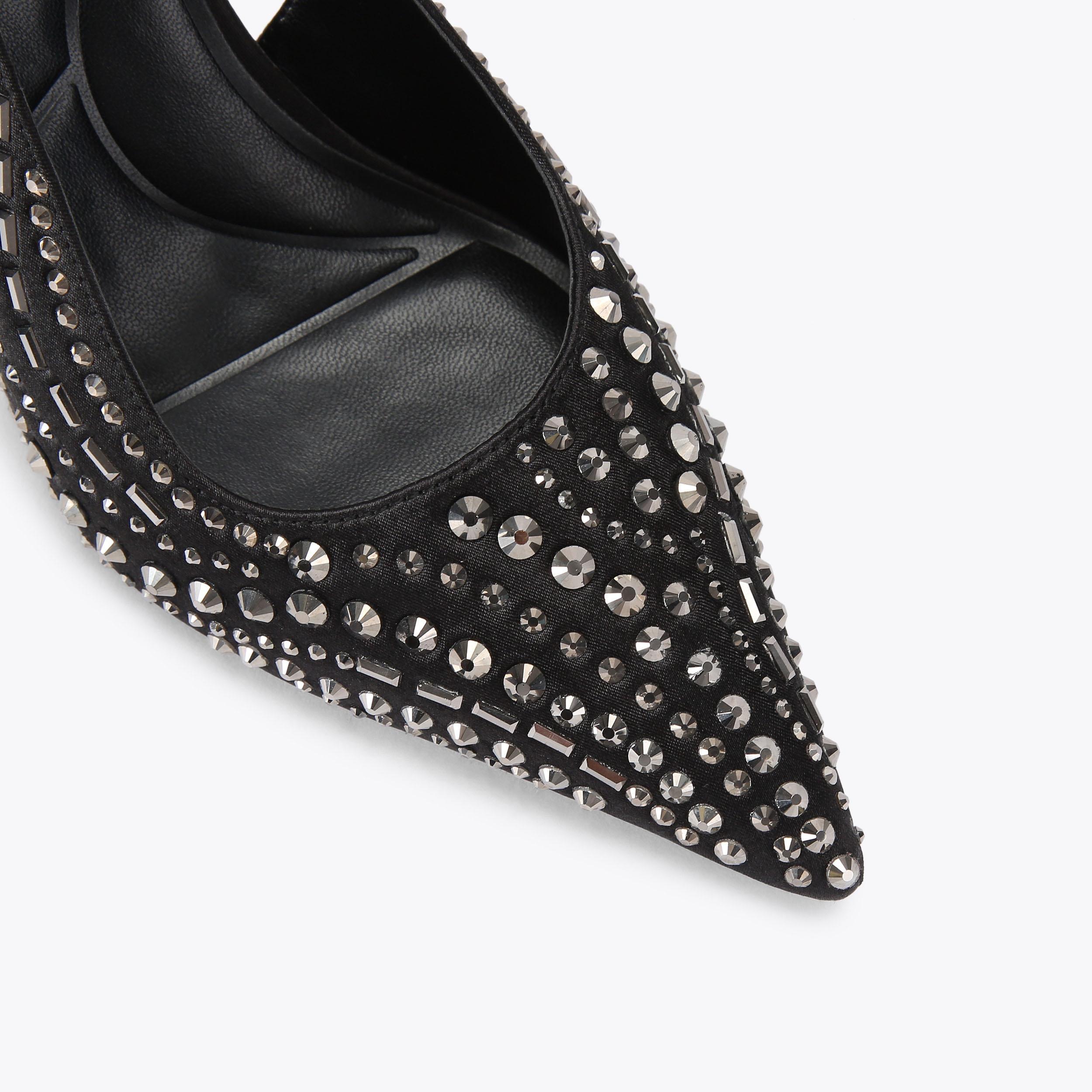 CATWALK SLING Black Studded Slingback Heel by CARVELA