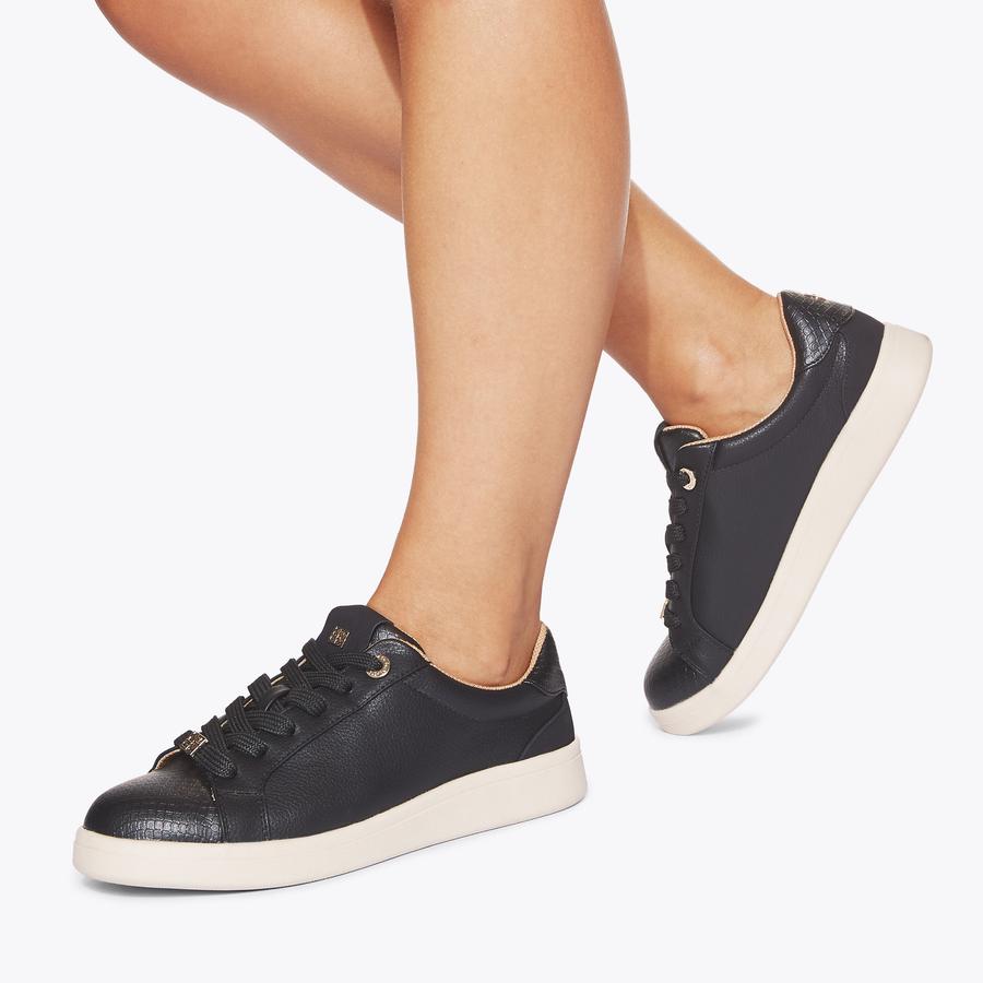 ELIZA Black Textured Trainer by KG KURT GEIGER