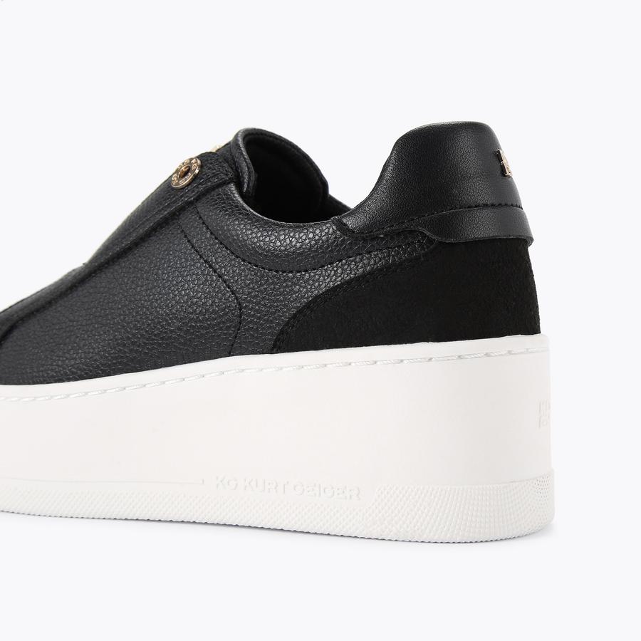 LEADER LACELESS Black Slip On Sneaker by KG KURT GEIGER