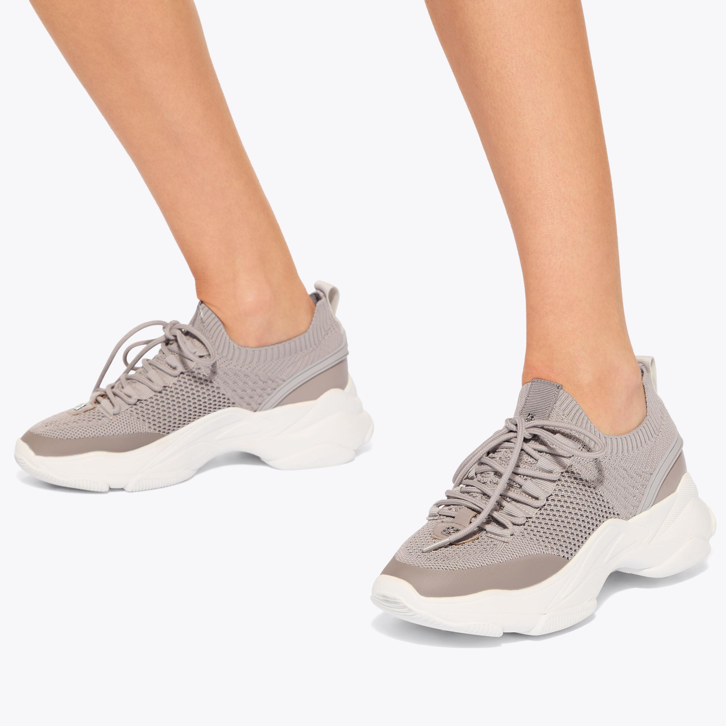 Footwear Steve Madden Kurt Geiger LIVELY Taupe Knitted Sneaker By