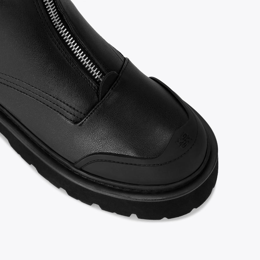 TRICK ZIP Black Ankle Boot by KG KURT GEIGER