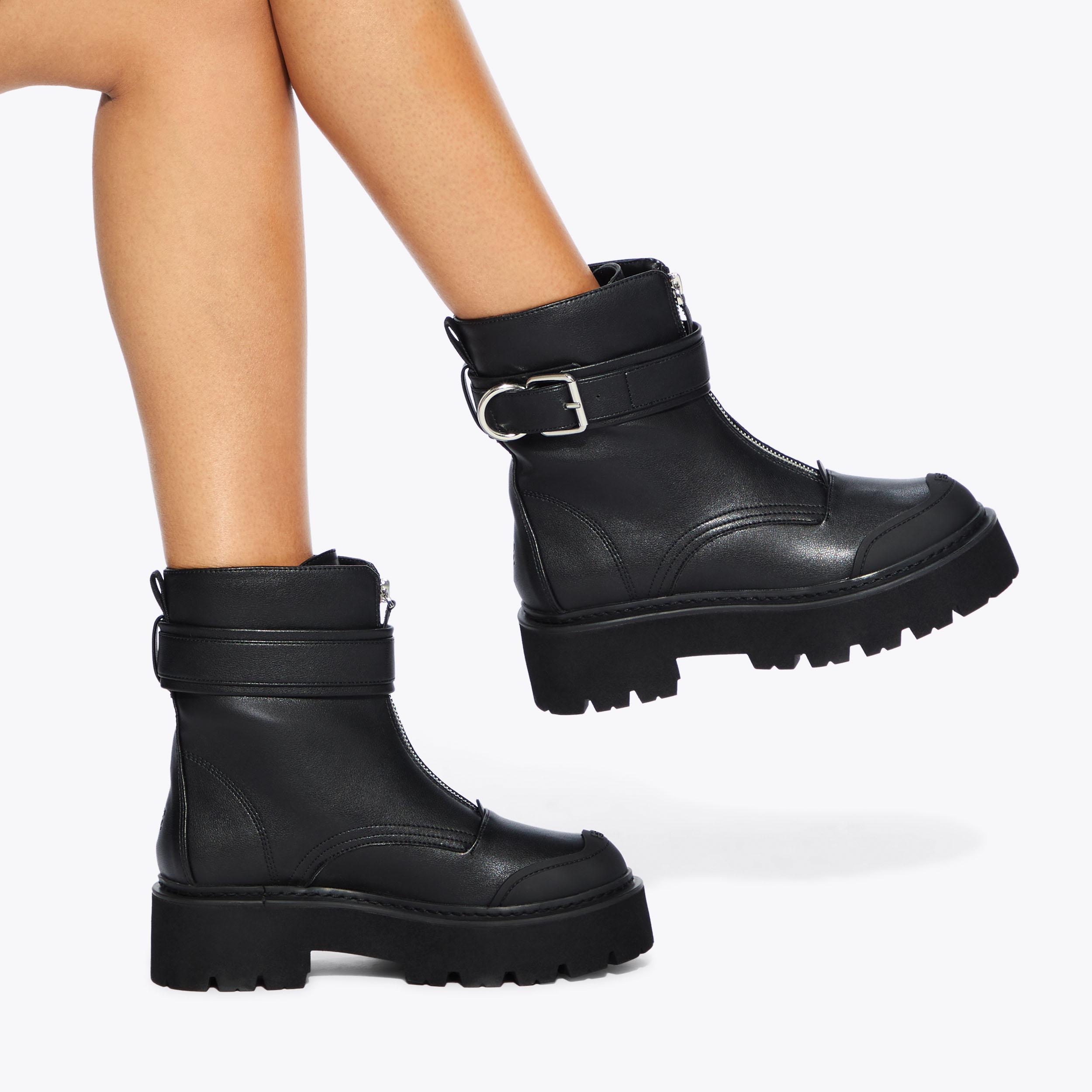 Biker Boots Kurt Geiger Black Suede Ankle Boots KG Kurt Geiger