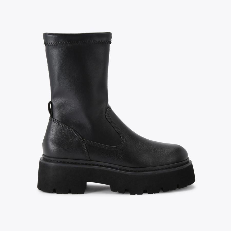 TRICK SOCK Black Crystal Lace Up Boot by KG KURT GEIGER